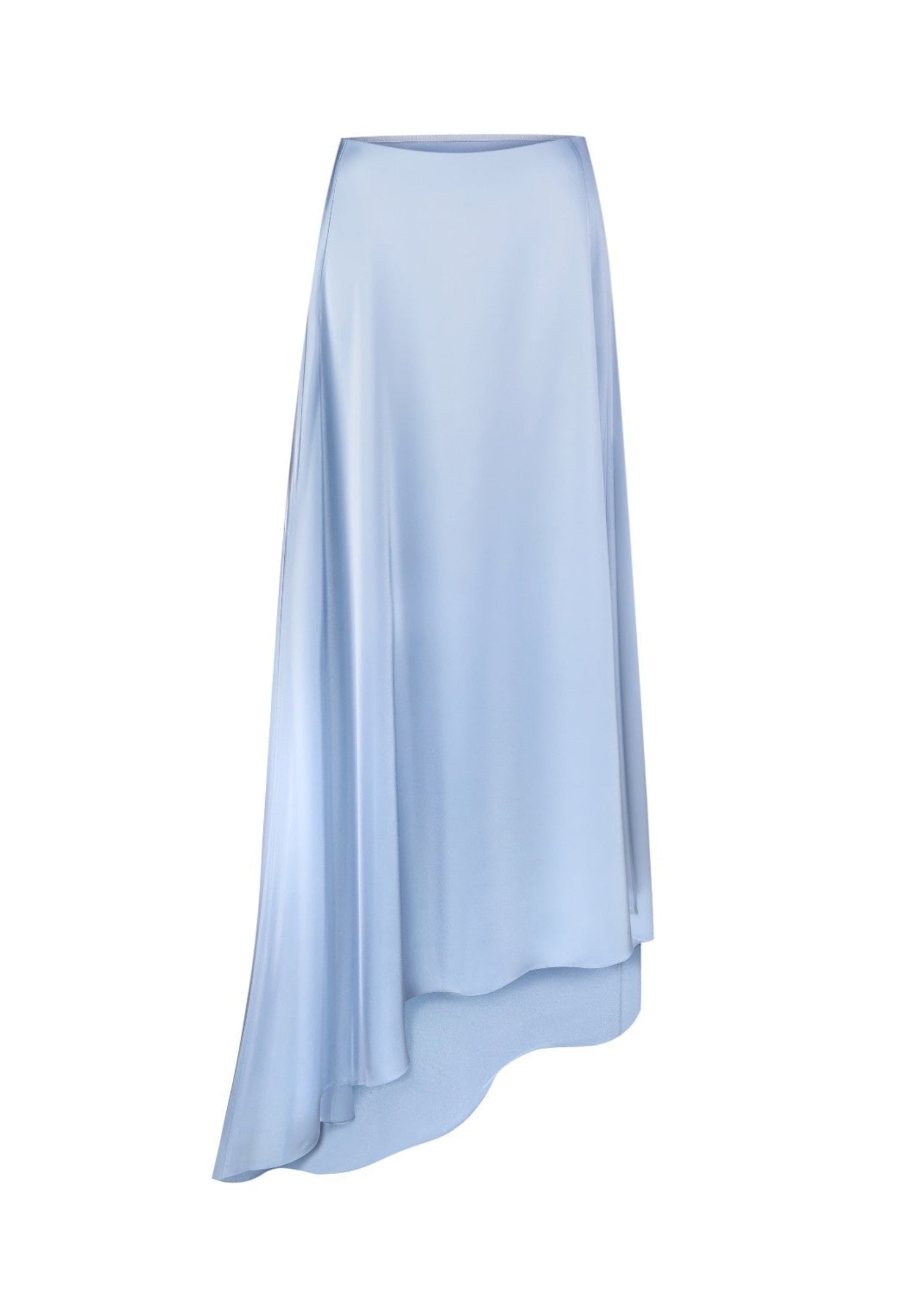 Blue silk skirt dress