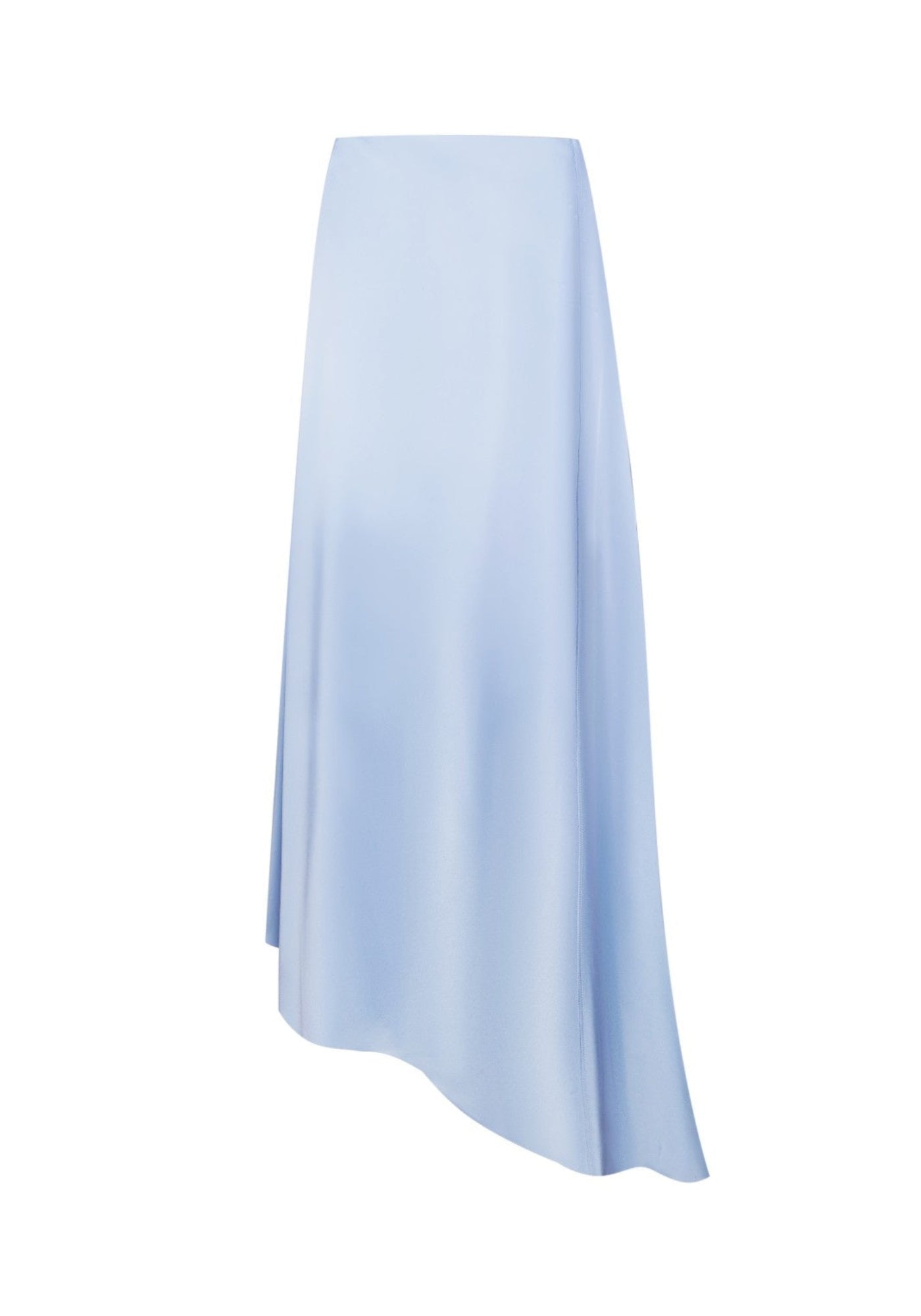 Blue silk skirt dress