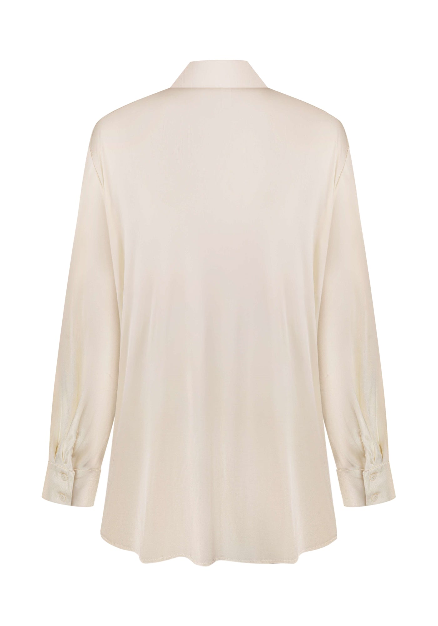 Milky knitted silk shirt