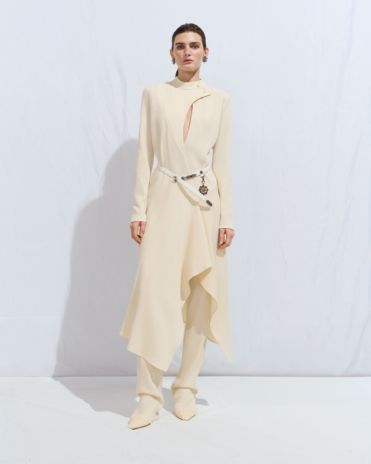Cream jersey dress