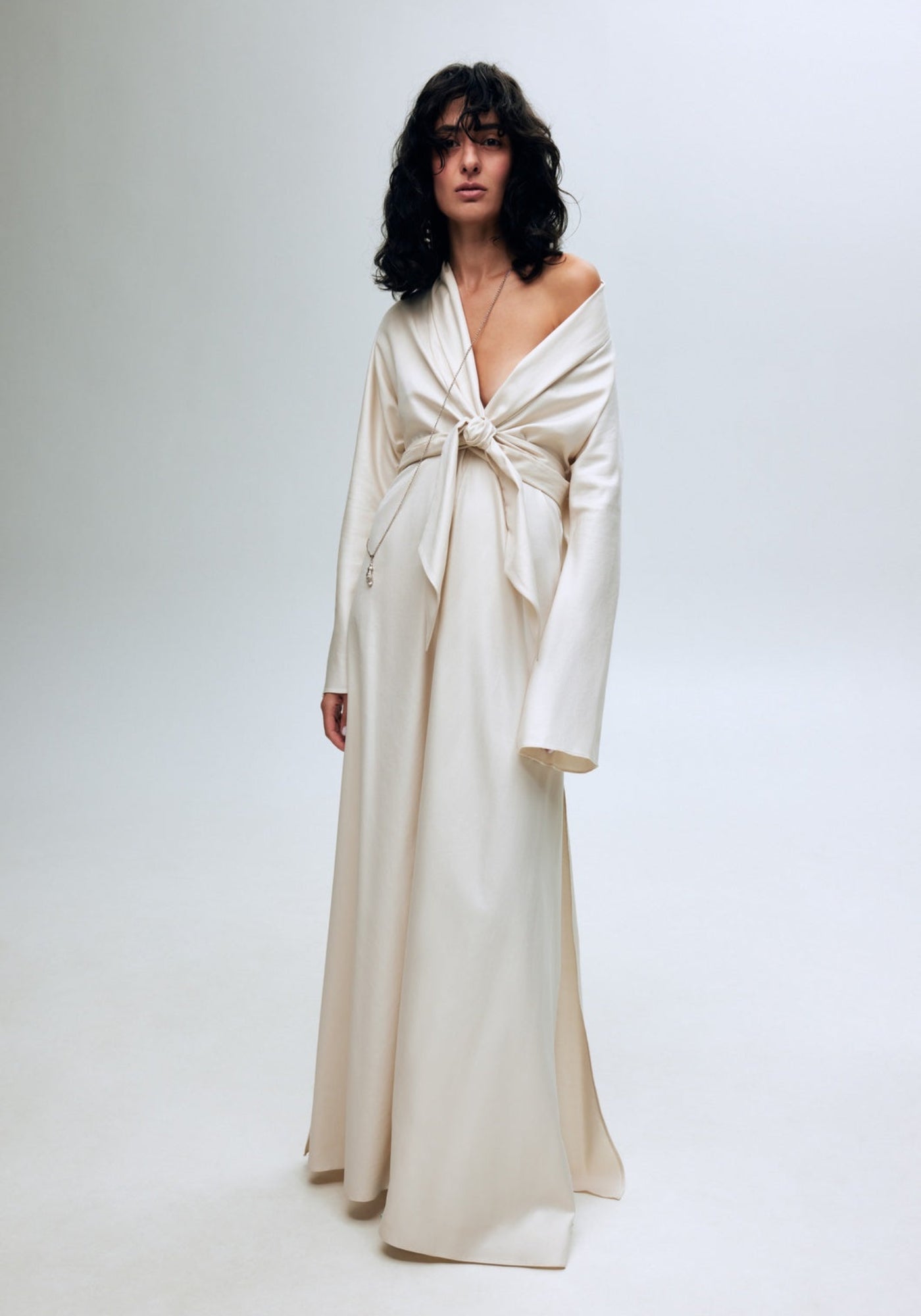 Beige kimono-dress