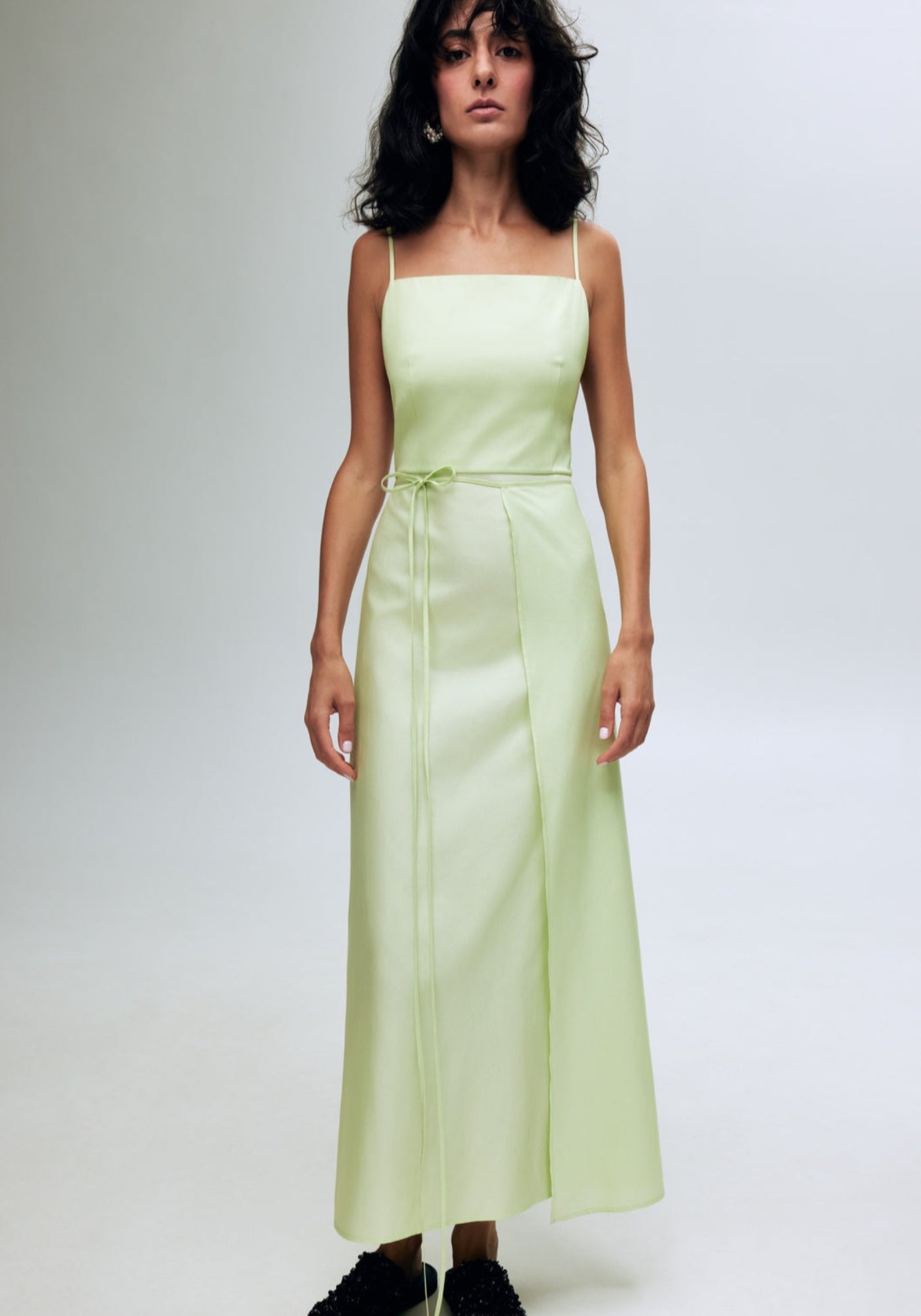 Lettuce green wrap sundress