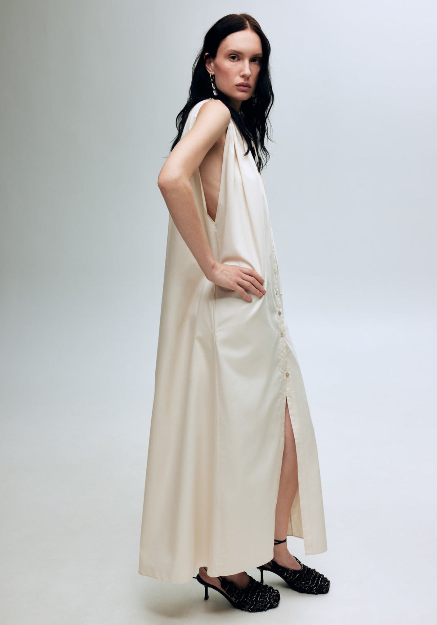 Light beige shirt dress