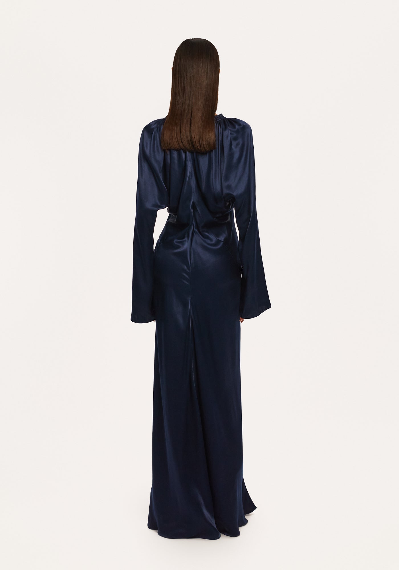Dark-blue silk dress