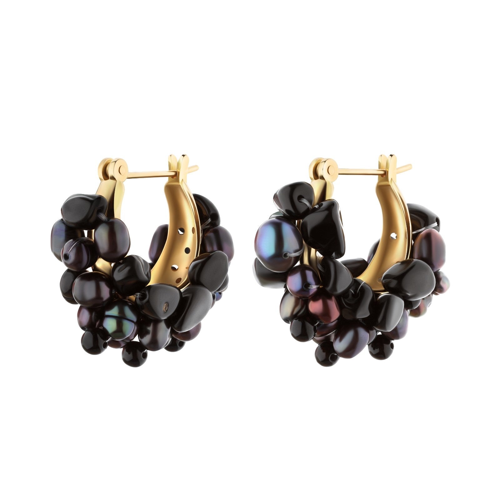 Earrings "moon" black
