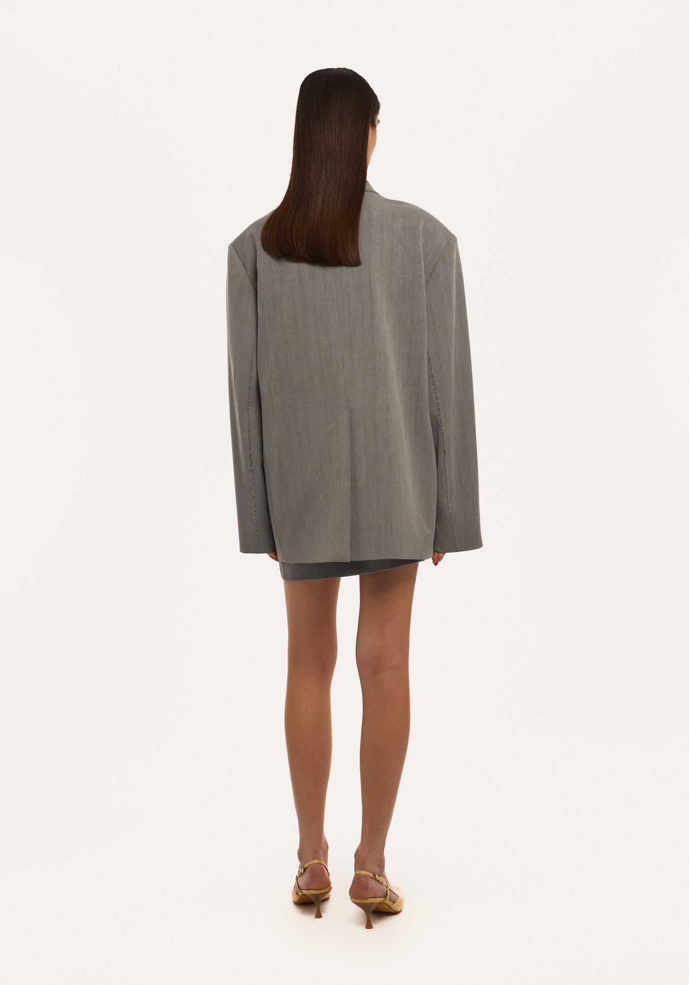 Grey jacket with embroidery