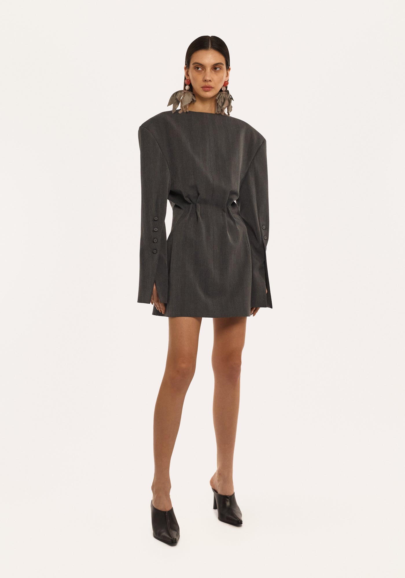 Dark grey double-sided jacket-dress