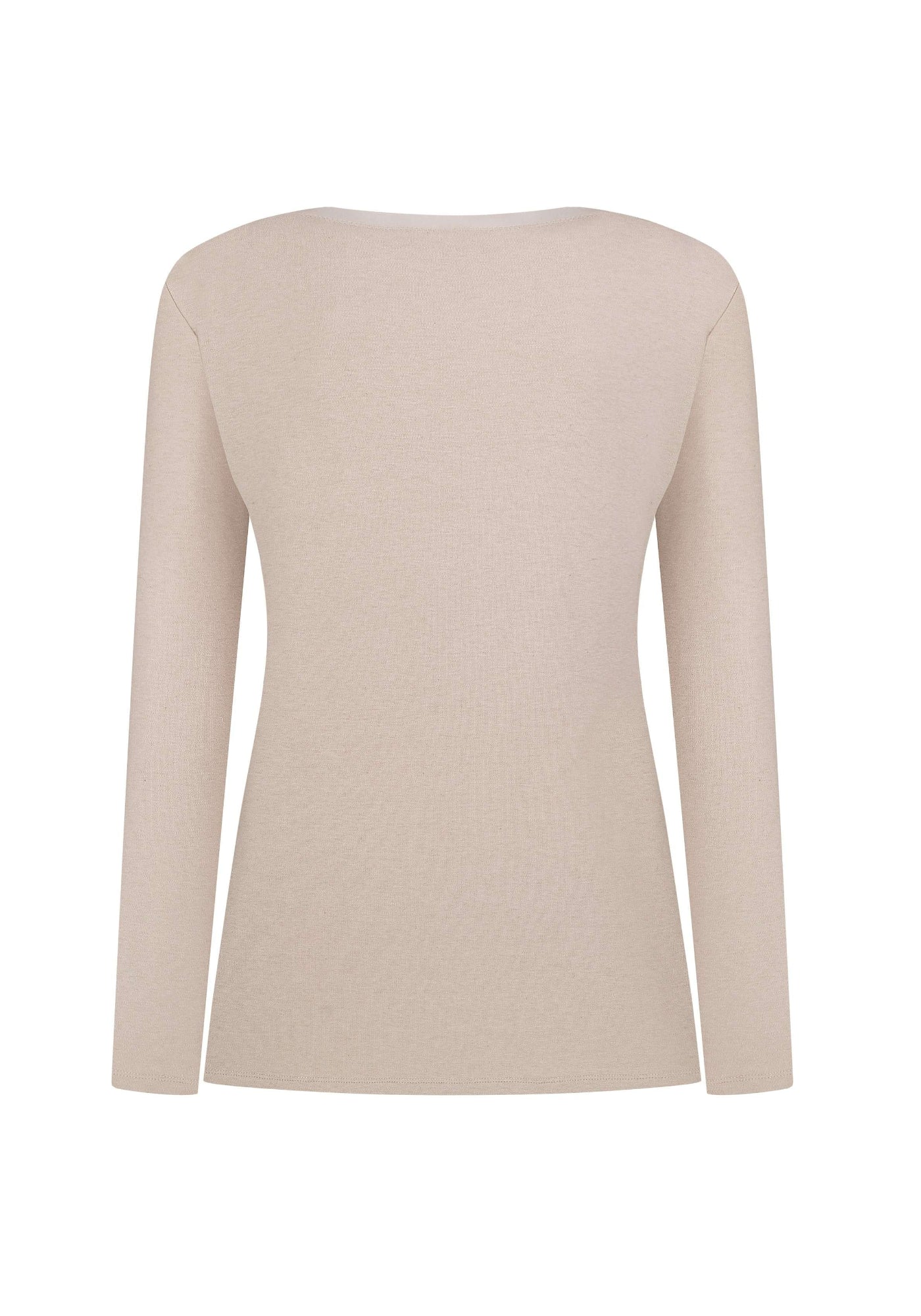 Beige cardigan with slits and silk finishing