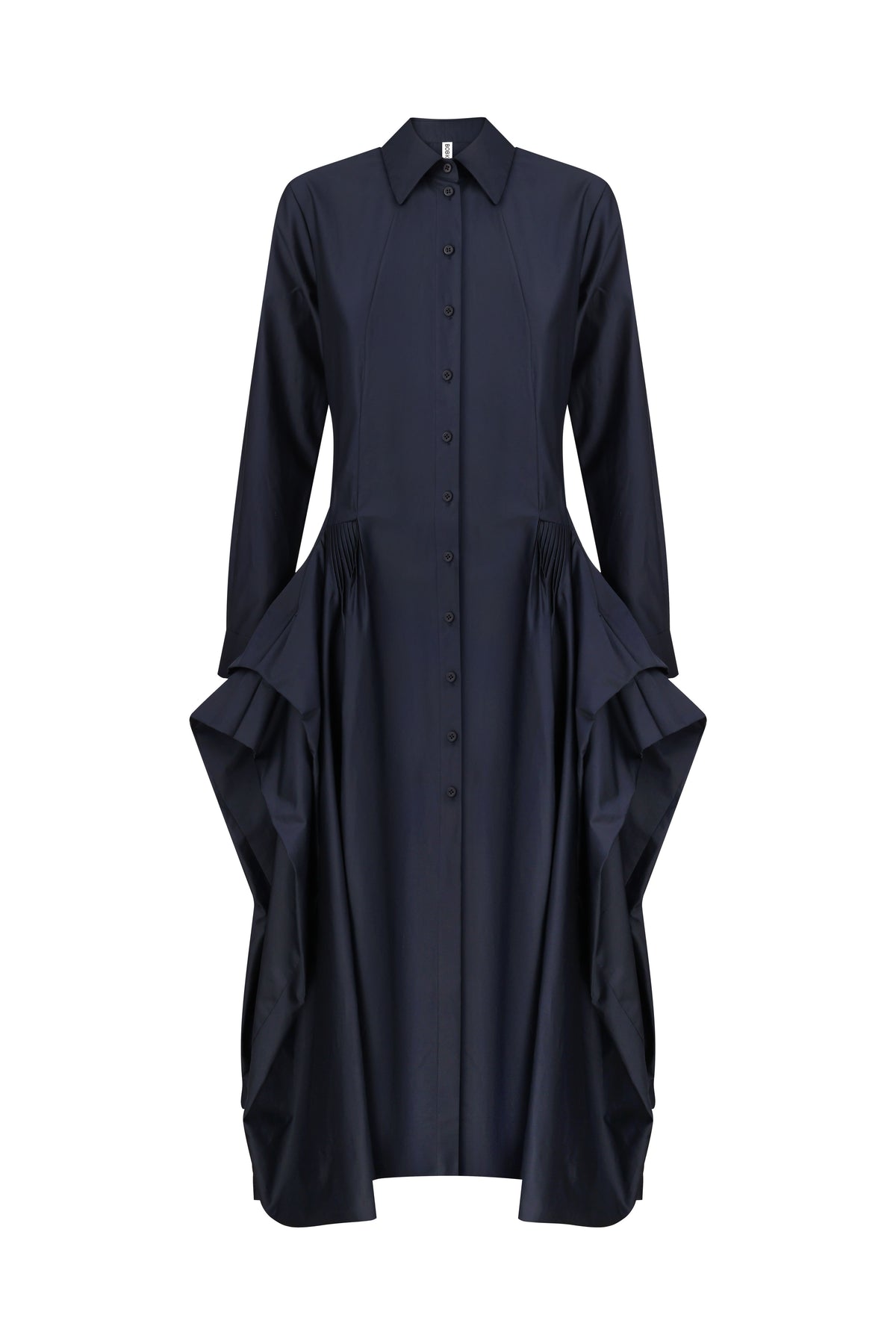 Dark-blue cotton dress-shirt