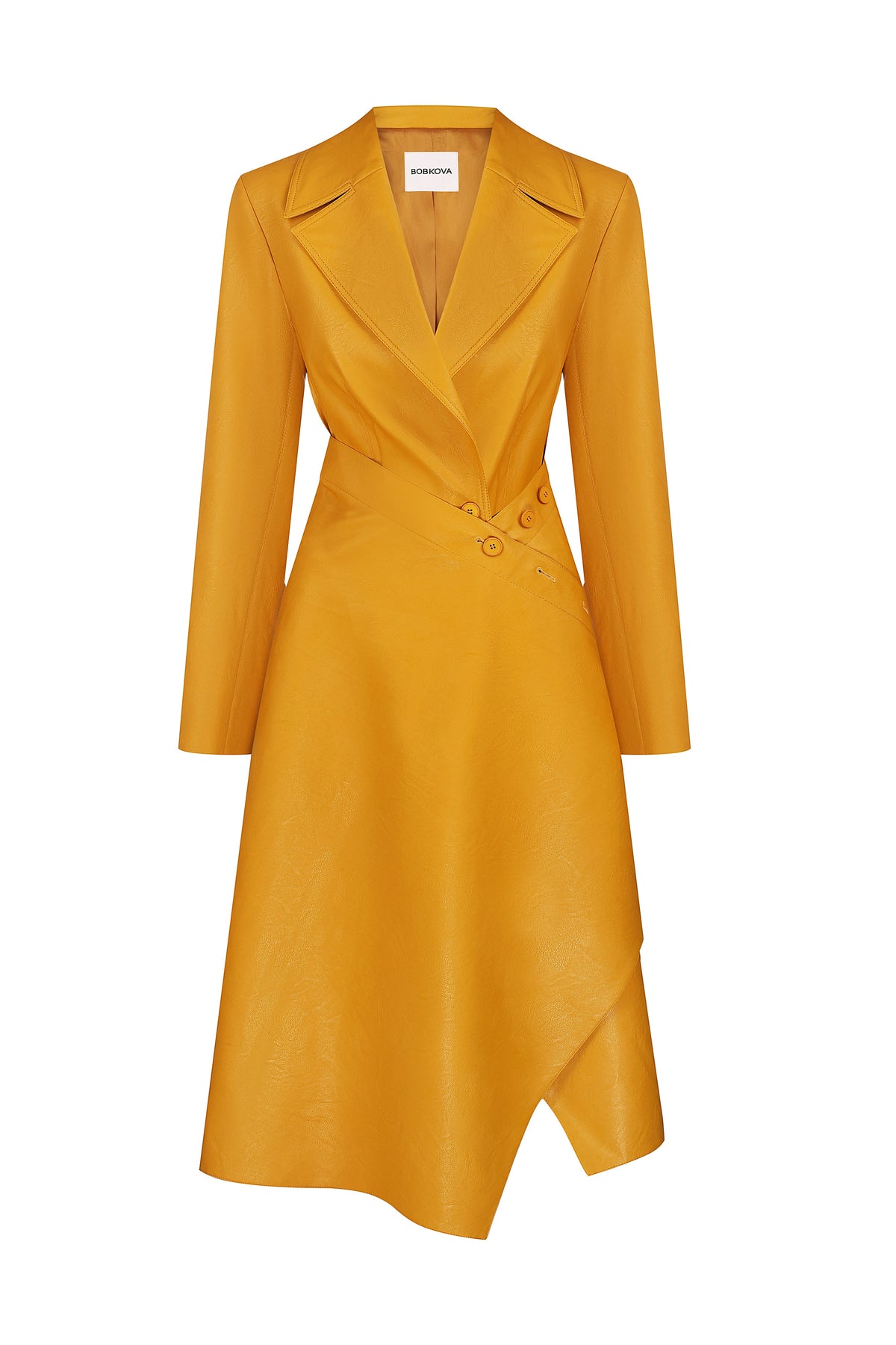 Yellow faux leather jacket