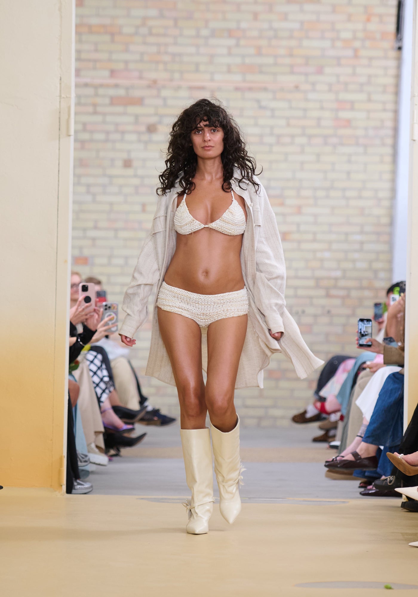 Grey-beige tweed shirt