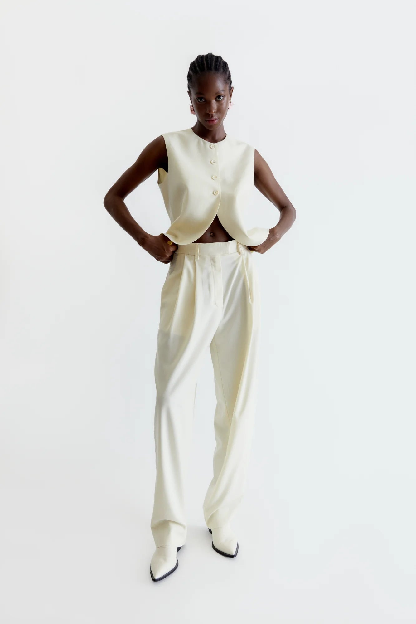 Vanilla cotton pants