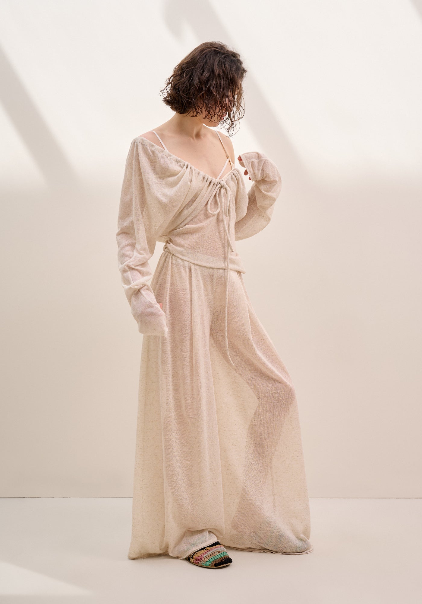 Transparent linen top