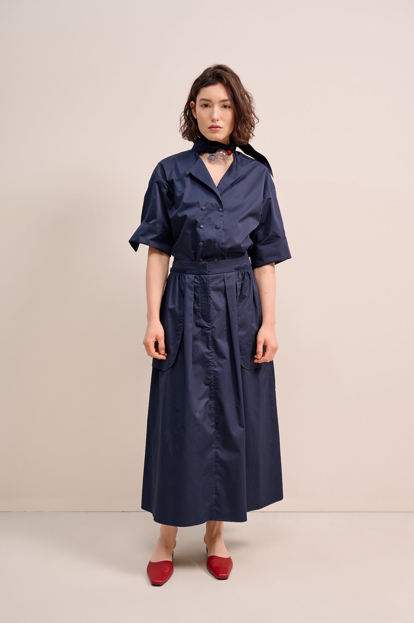 Dark-blue skirt