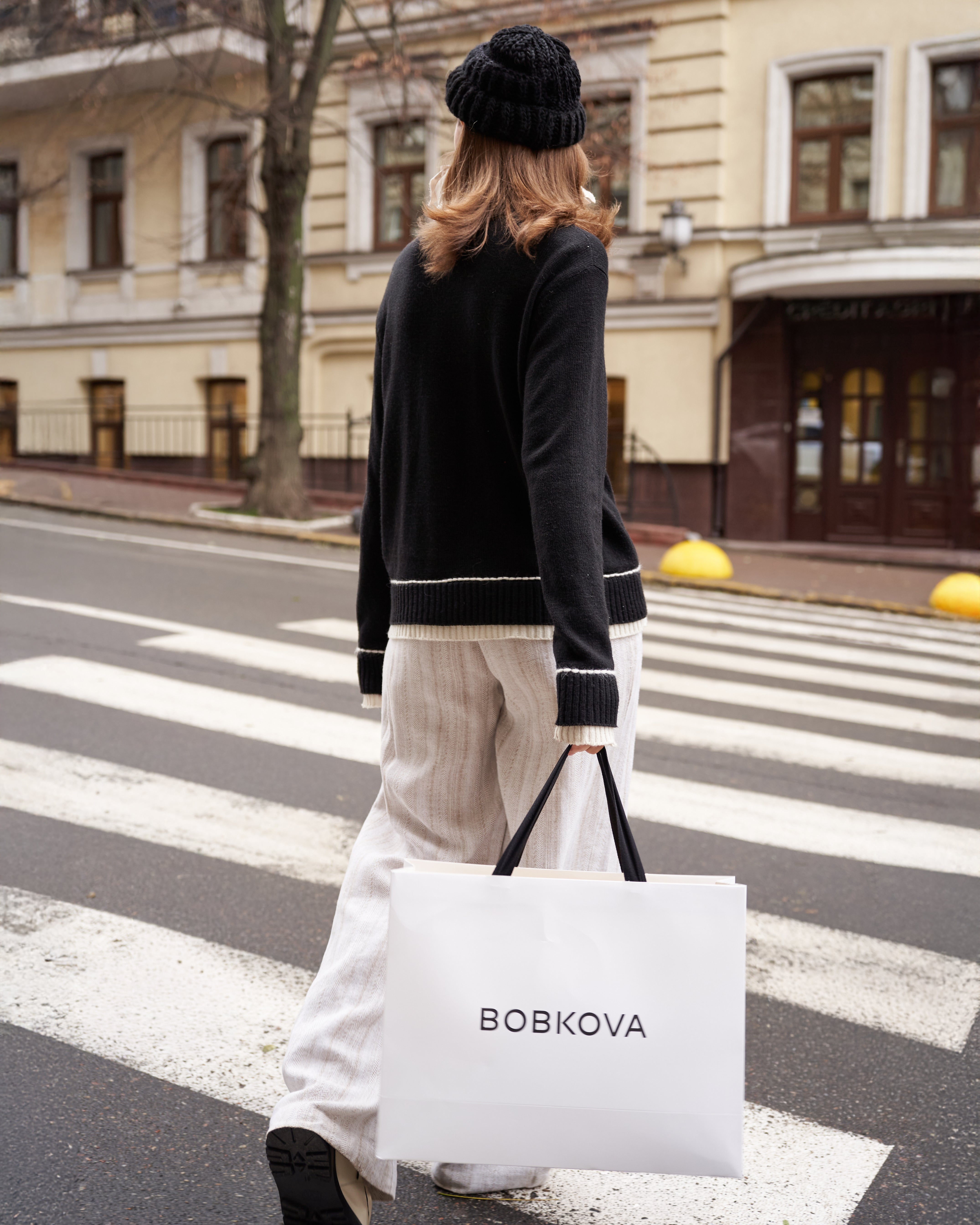 Black wool sweater
