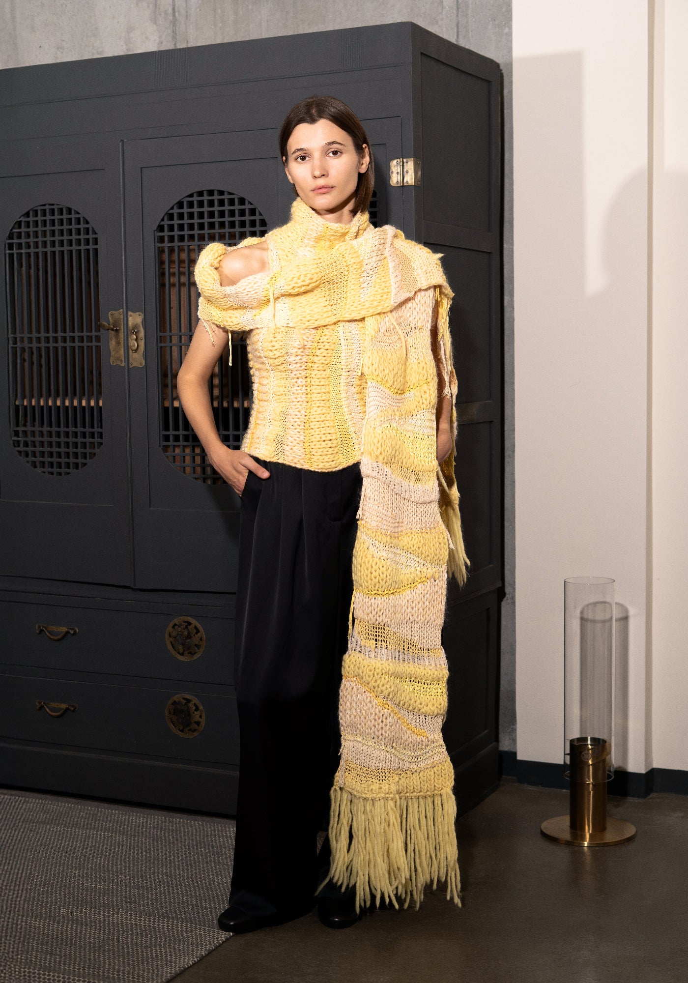 Yellow handmade vest