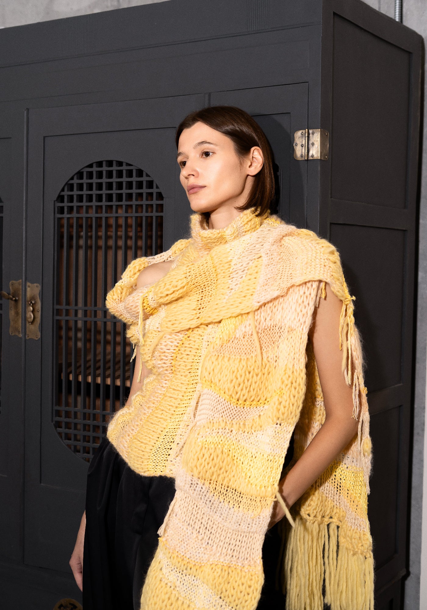 Yellow handmade vest