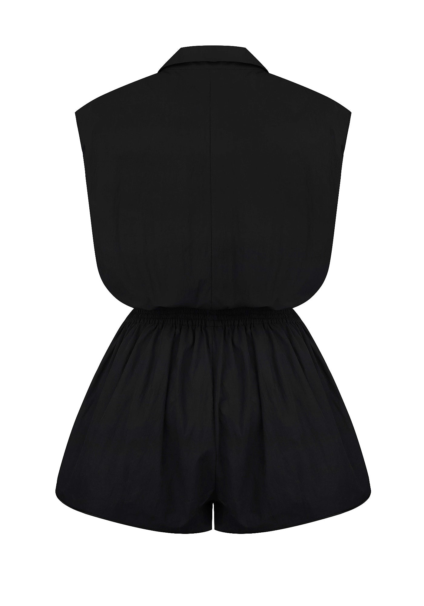 Black patchwork jumpsuit