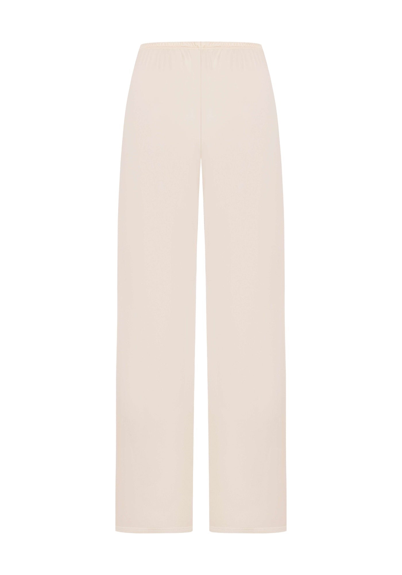 Milky silk knit trousers