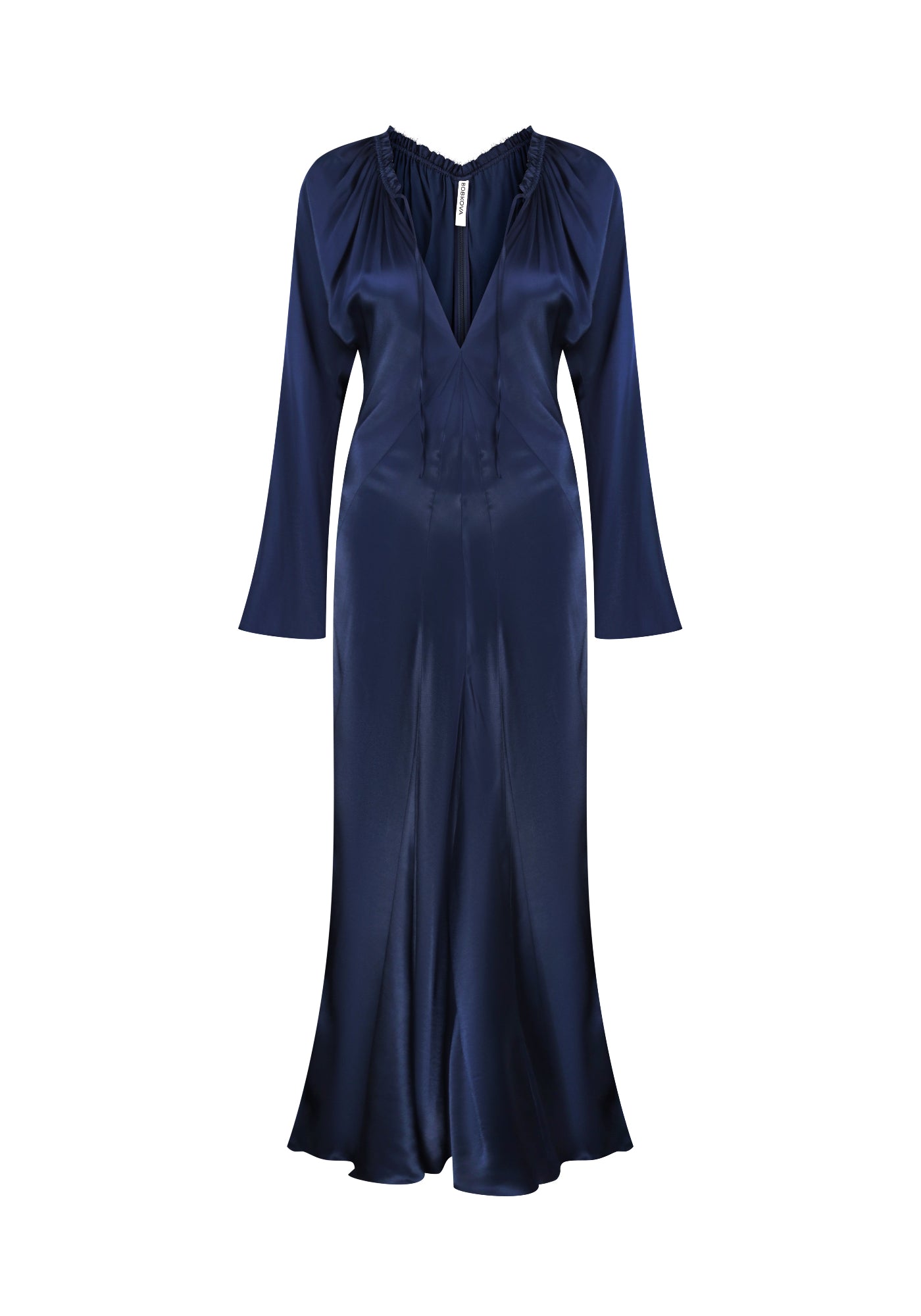 Dark-blue silk dress
