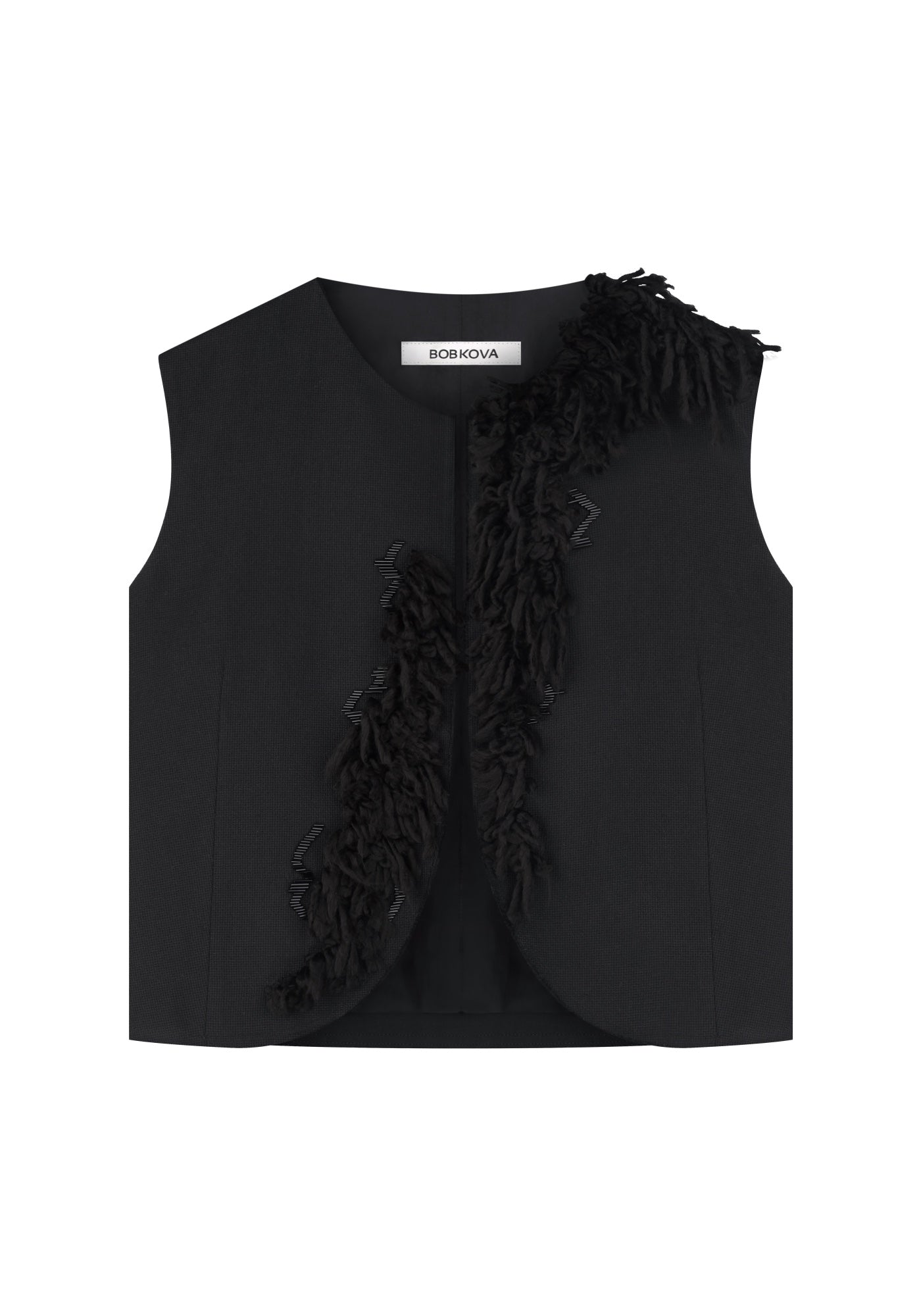 Black vest with embroidery