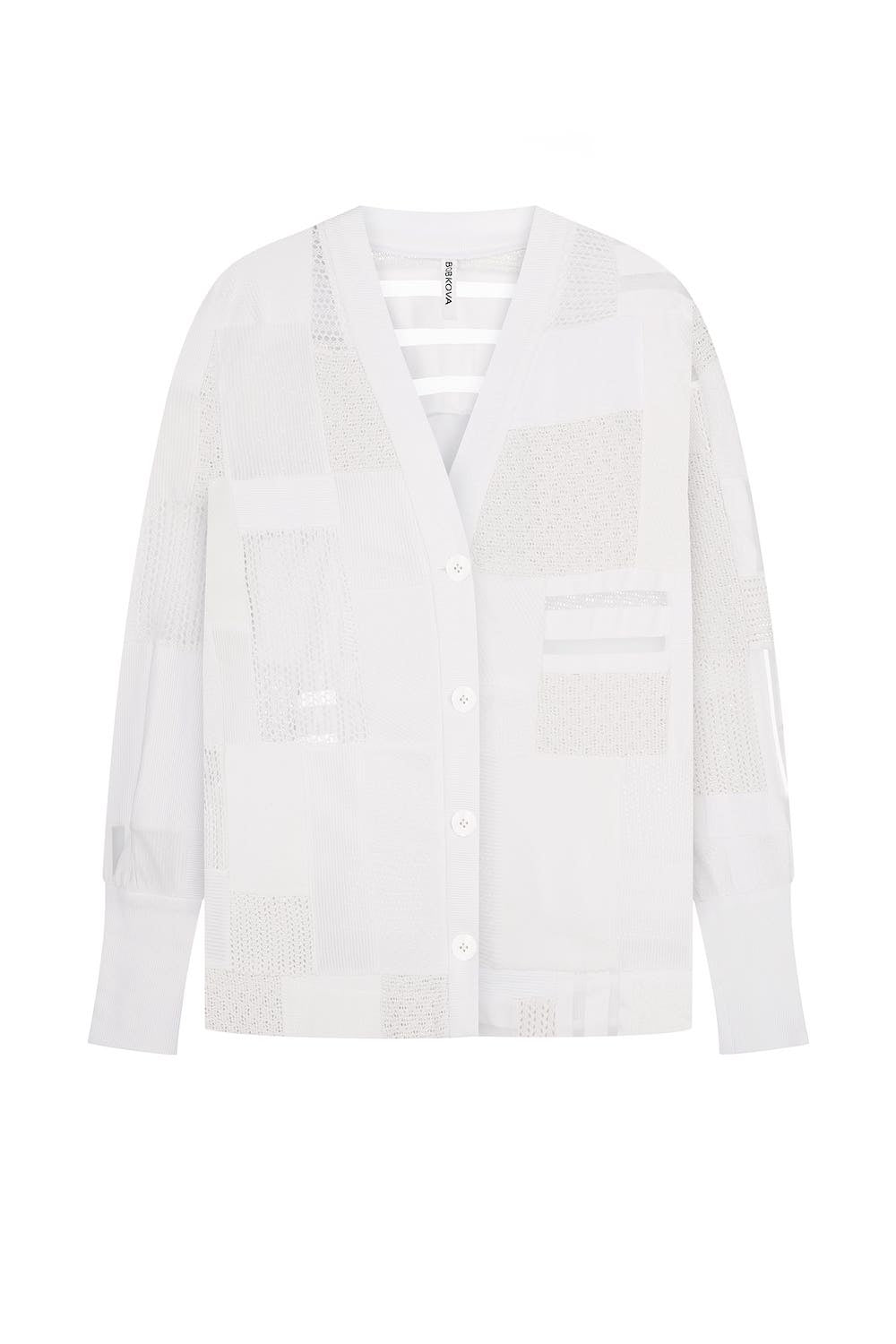 White patchwork cardigan