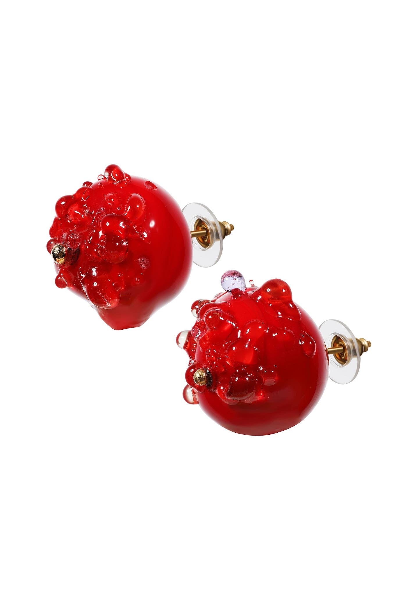 Large glass earrings