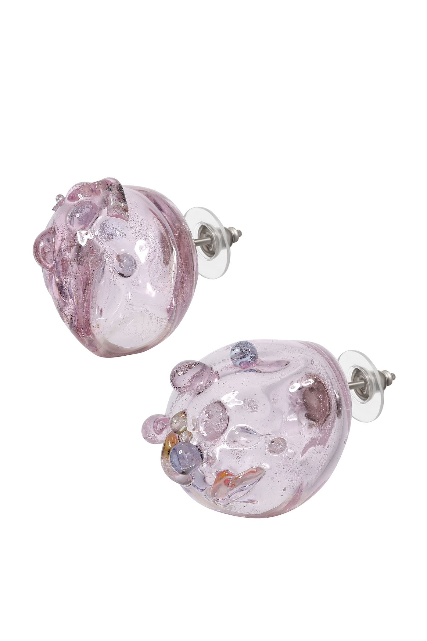 Large glass earrings