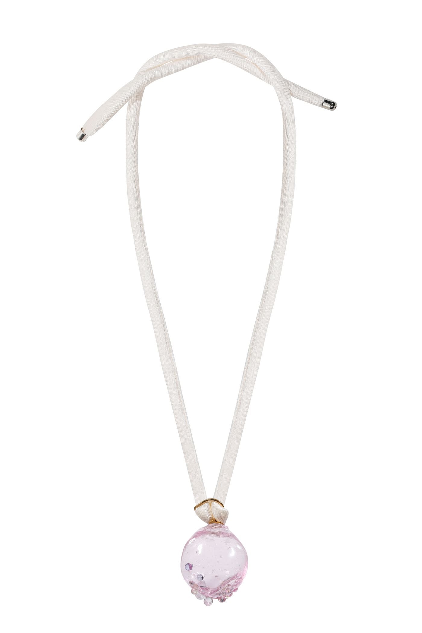 Pendant on the silk ribbon