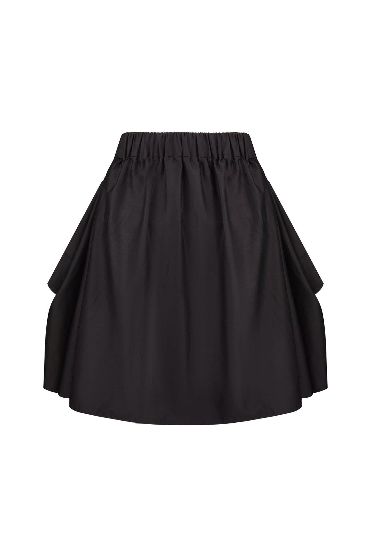 Black miniskirt with drape