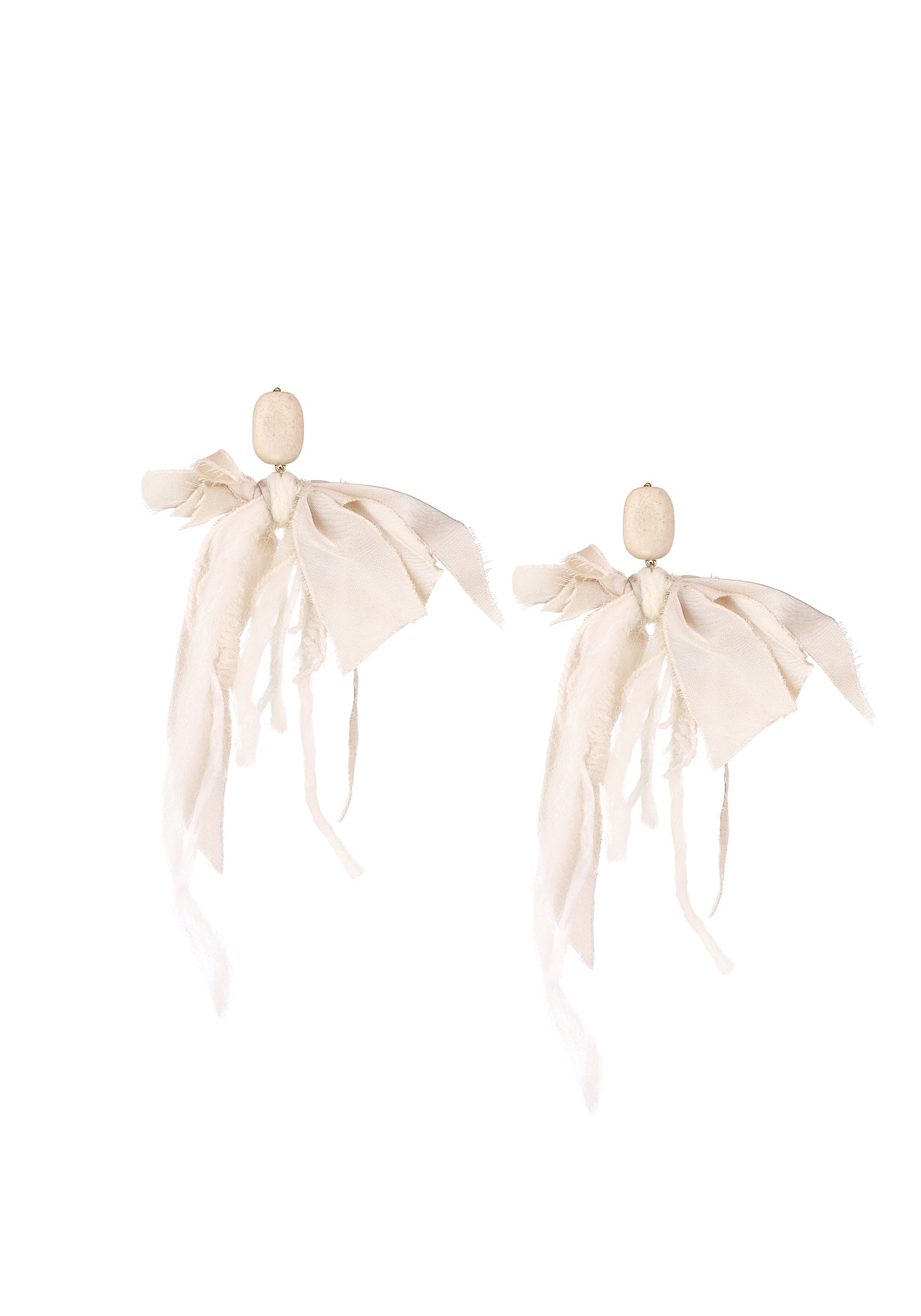 Beige earrings with jasper