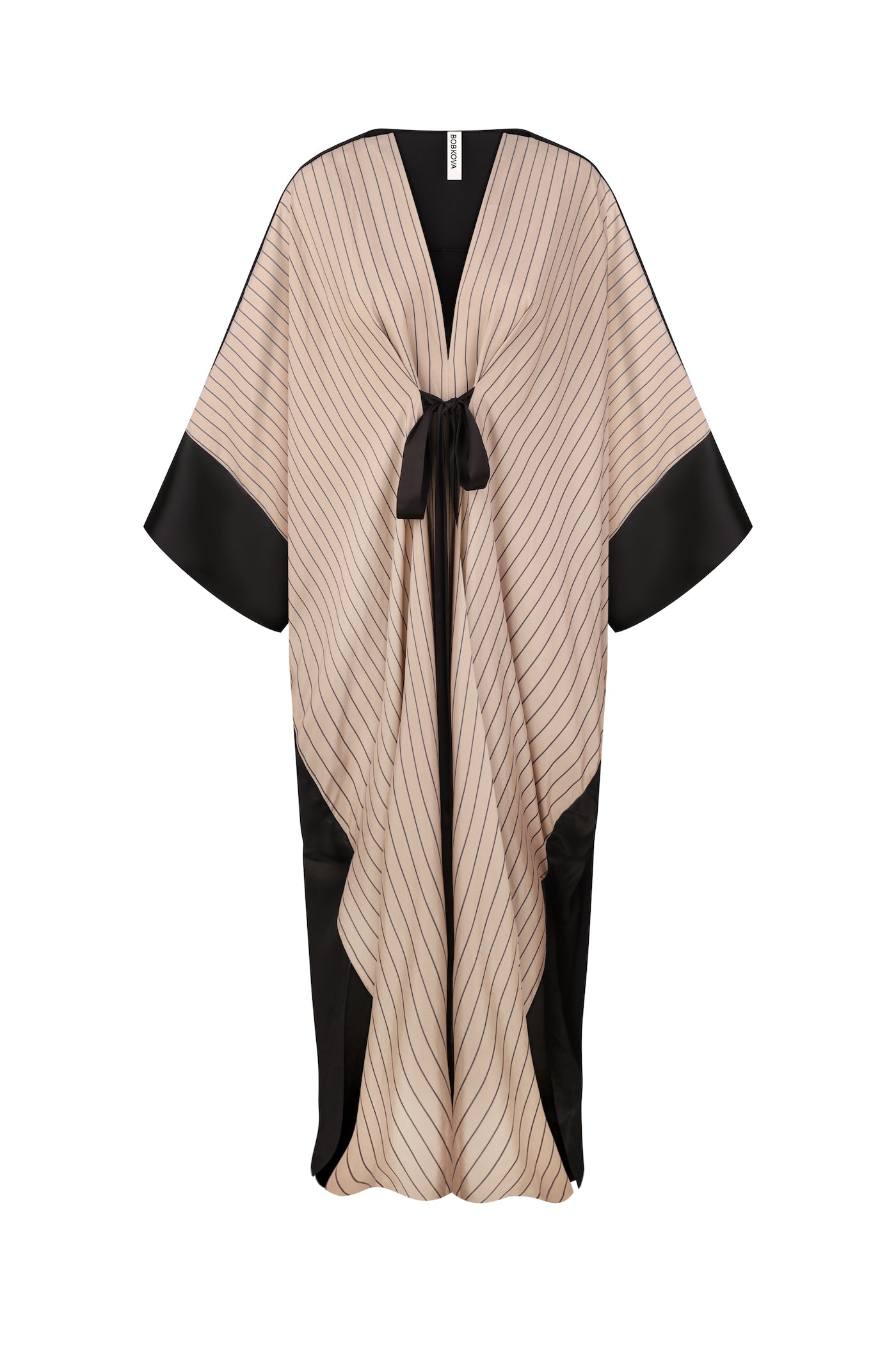 Striped poncho-dress