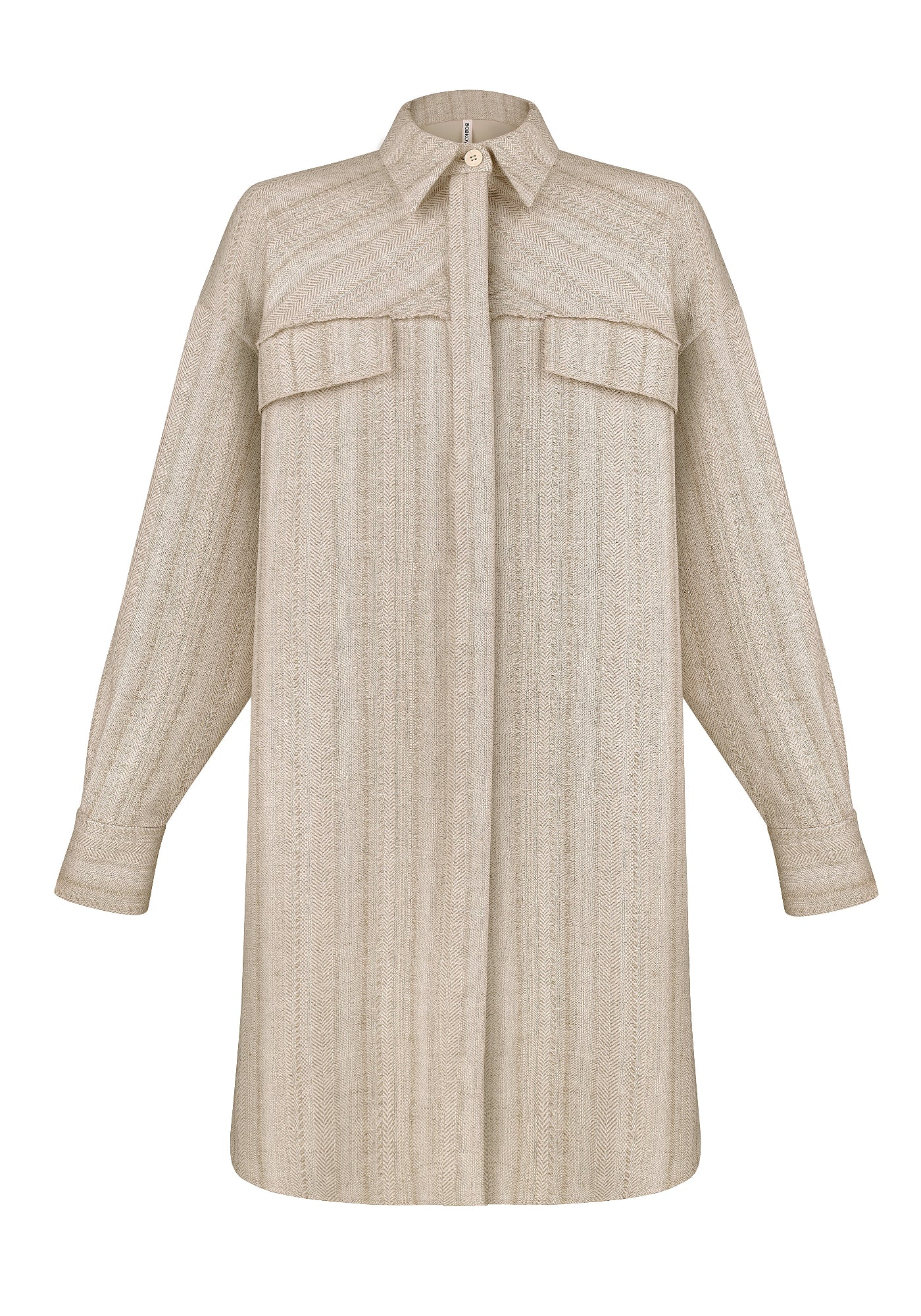 Grey-beige tweed shirt