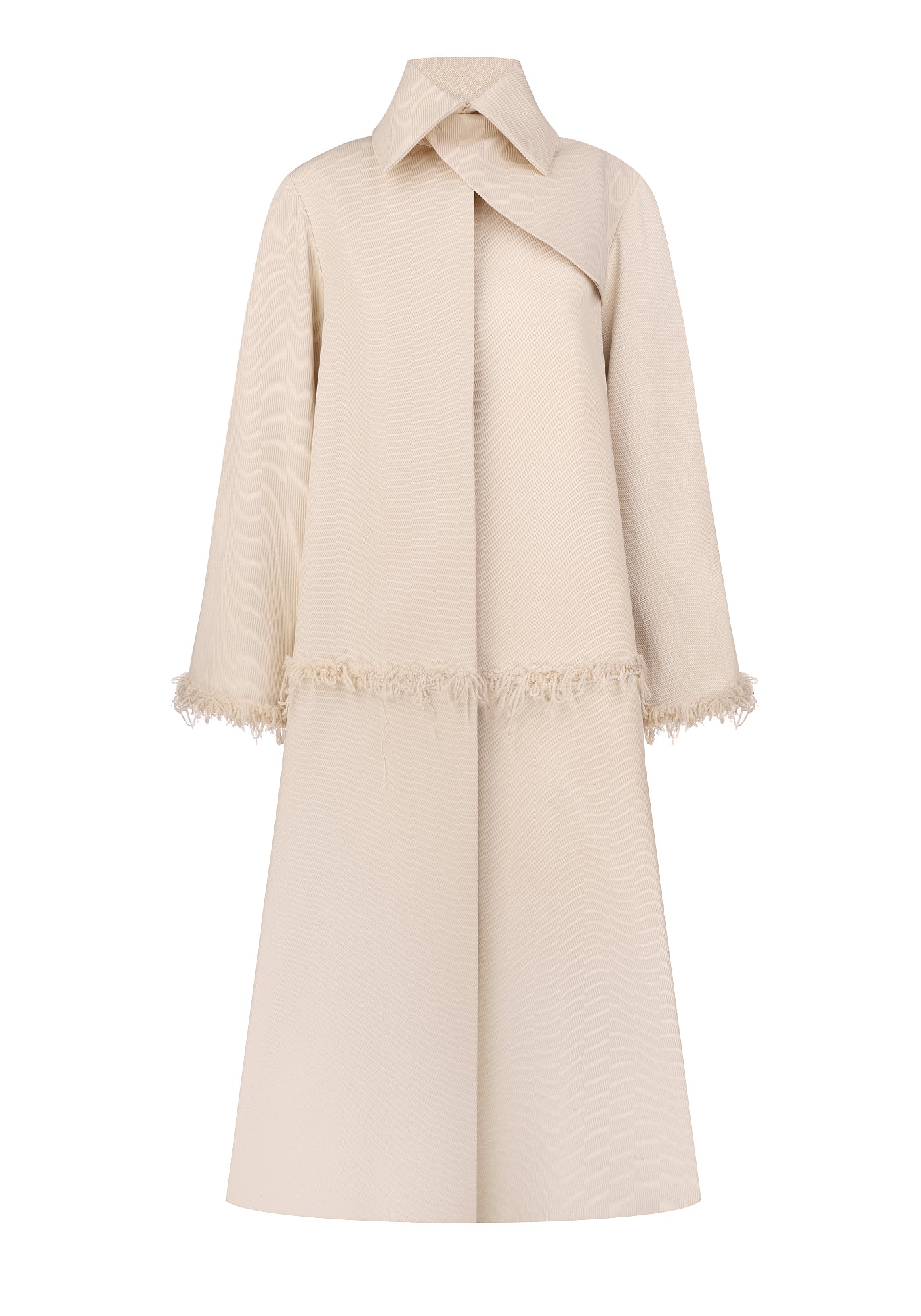 Cotton coat with craft embroidery