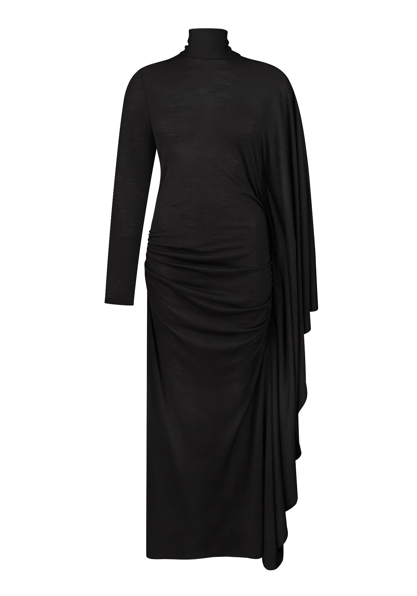 Knitted dress with scarf