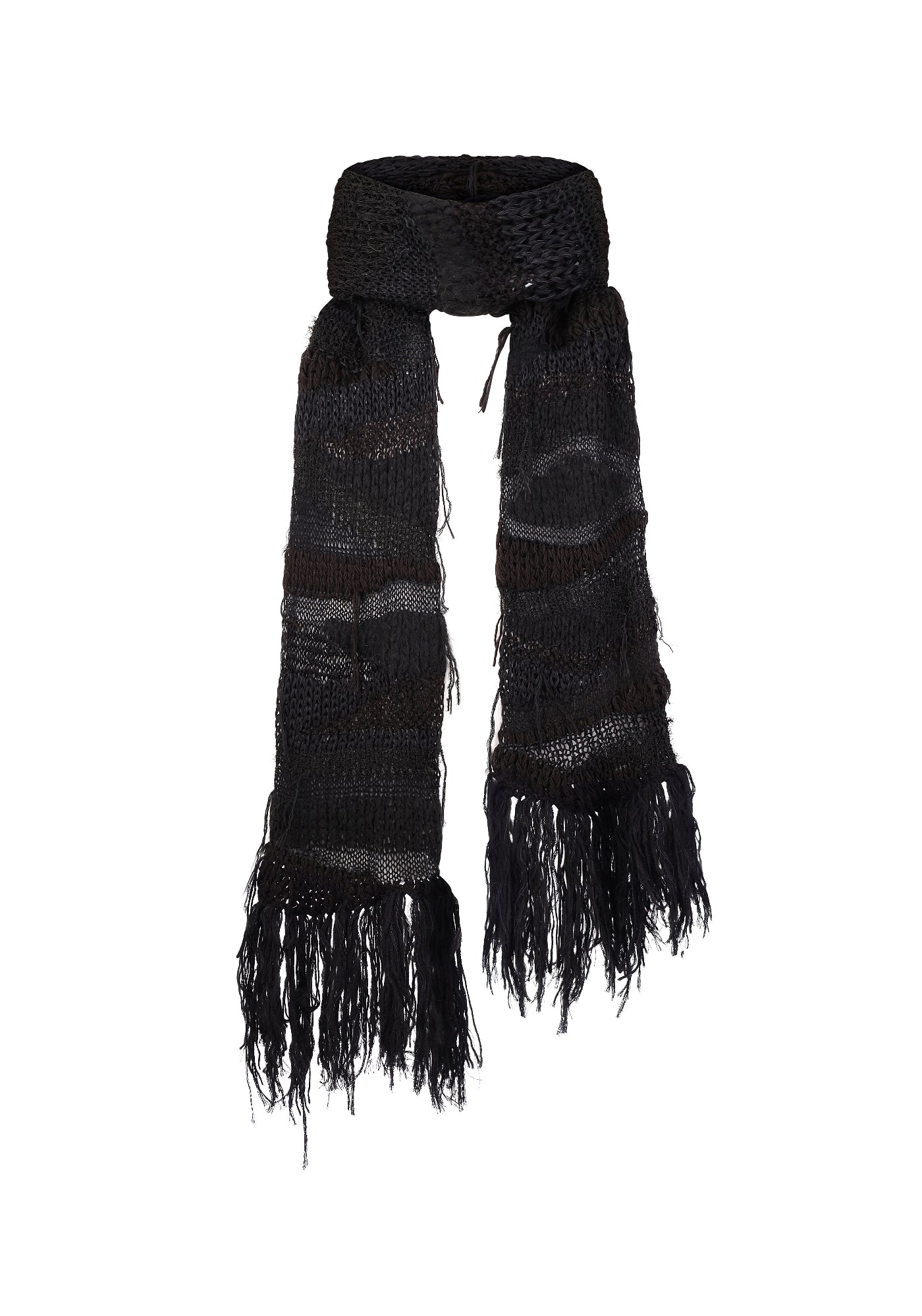 Black handmade scarf