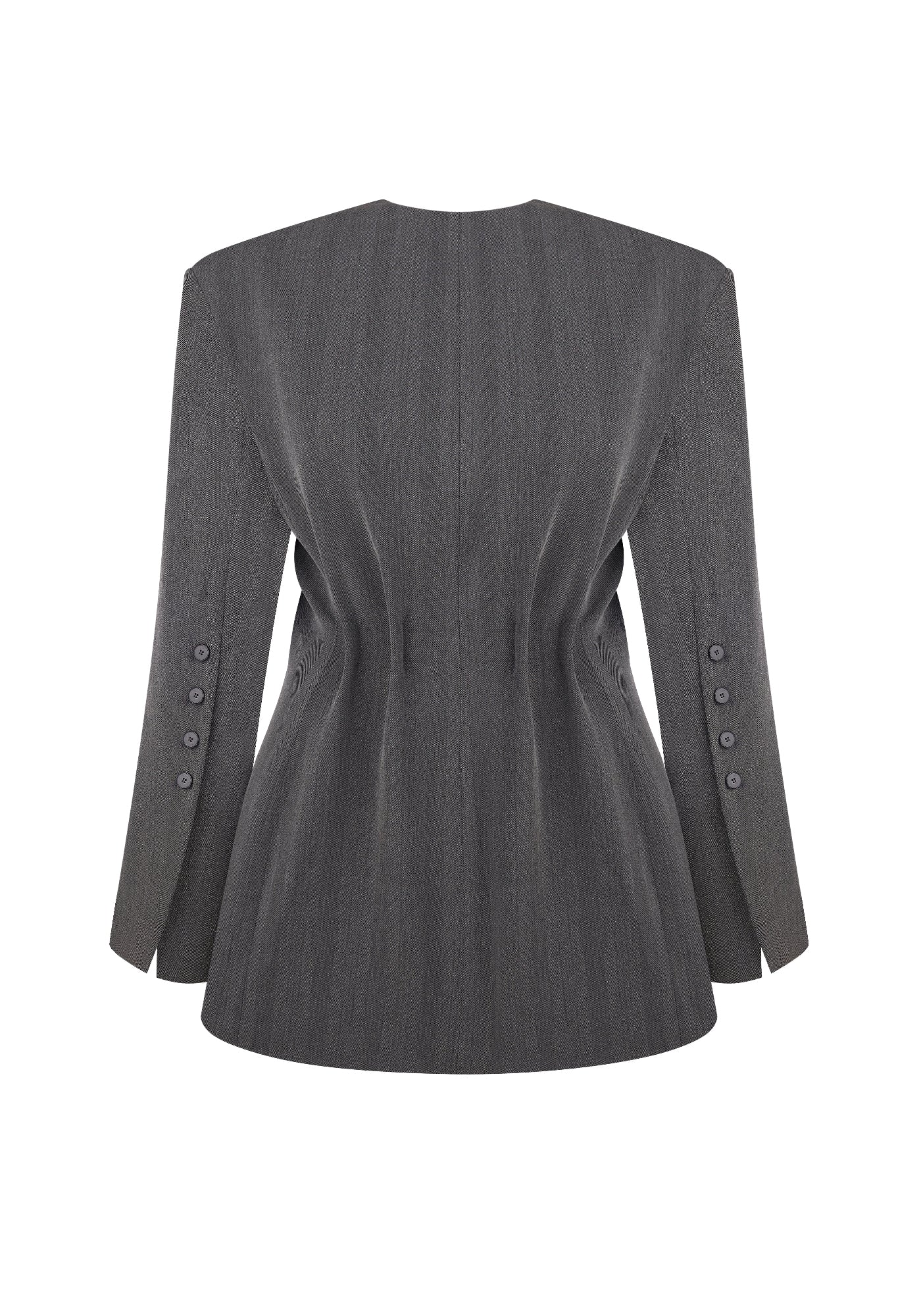 Dark grey double-sided jacket-dress