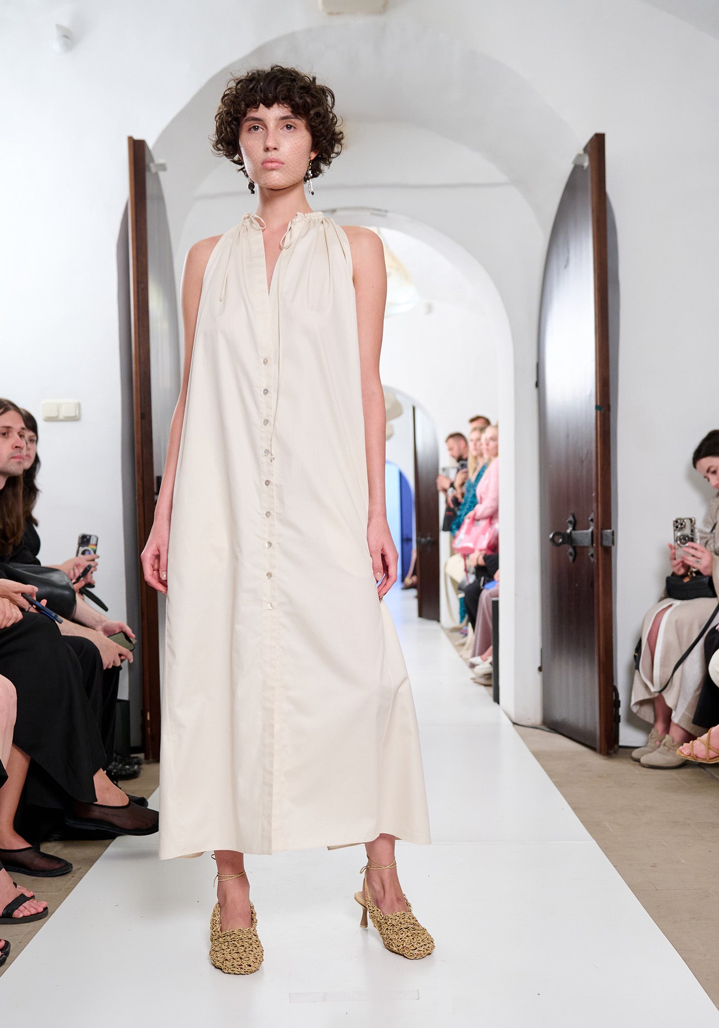 Light beige shirt dress