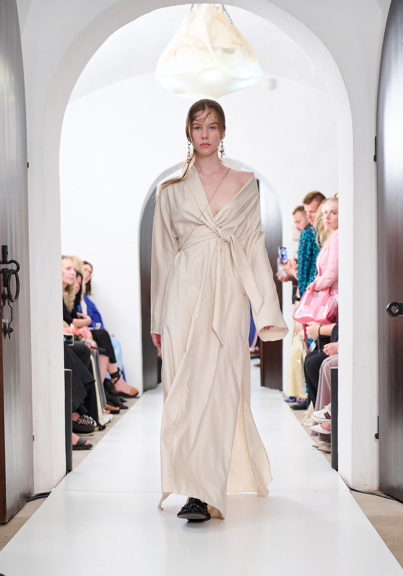 Beige kimono-dress