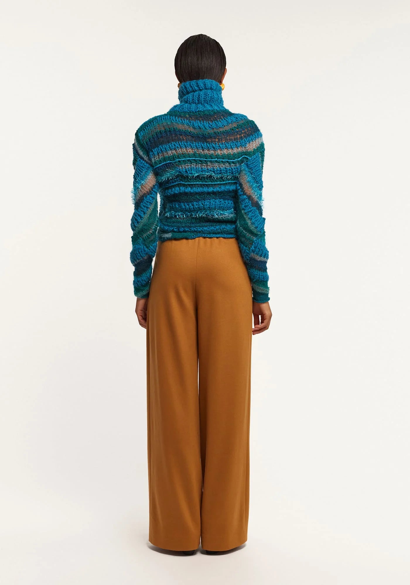 Handcrafted knitted Blue sweater