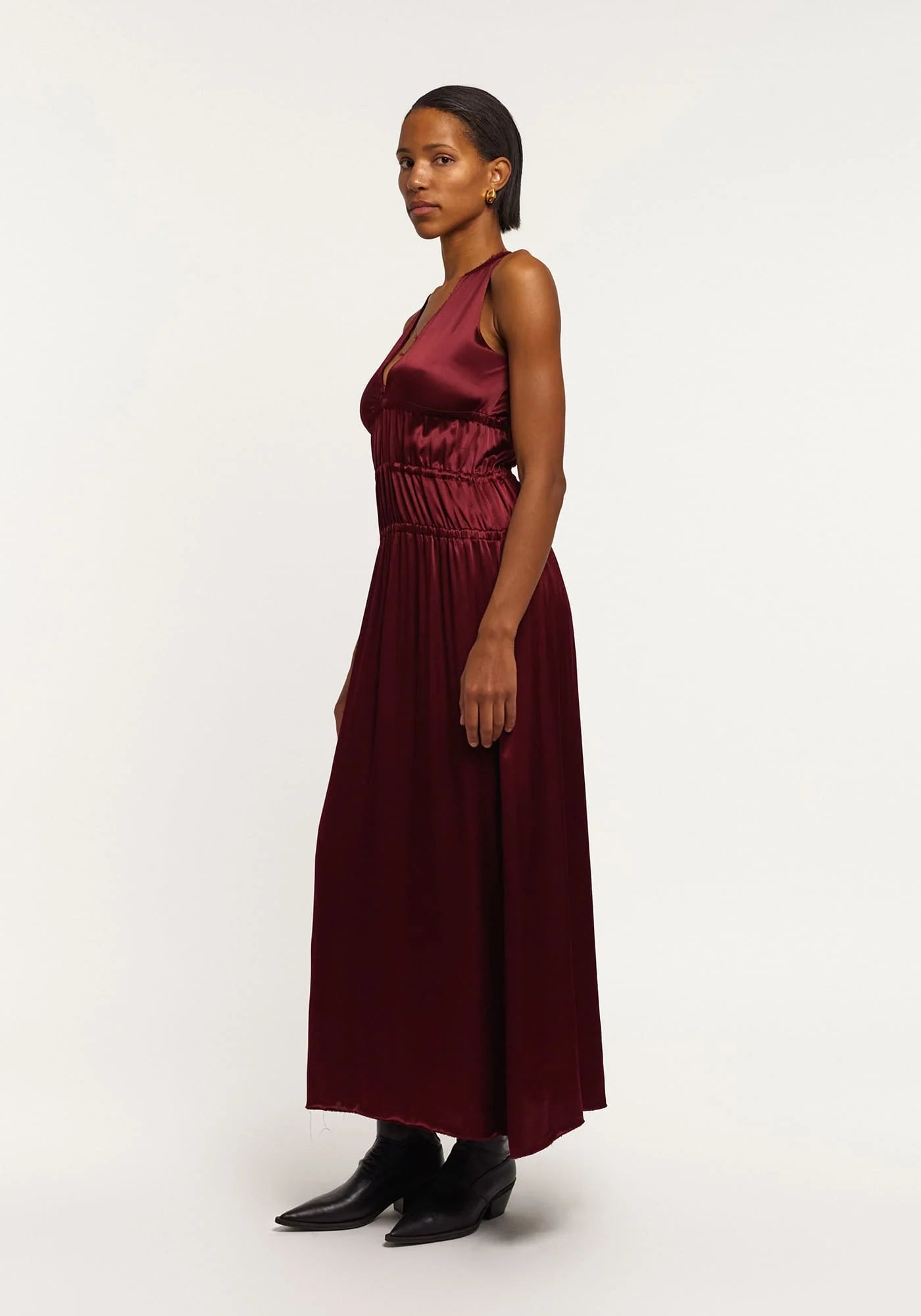 Silk Bordeaux dress
