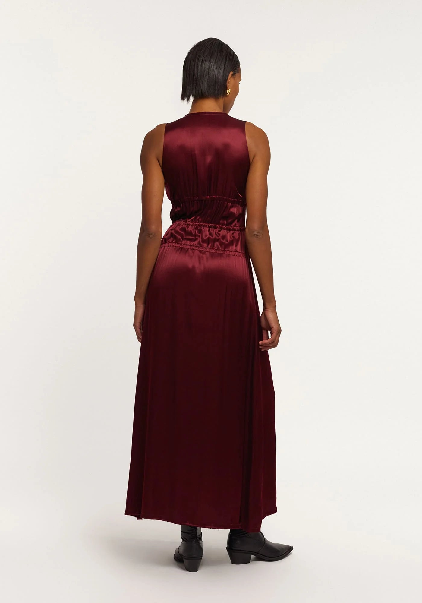 Silk Bordeaux dress