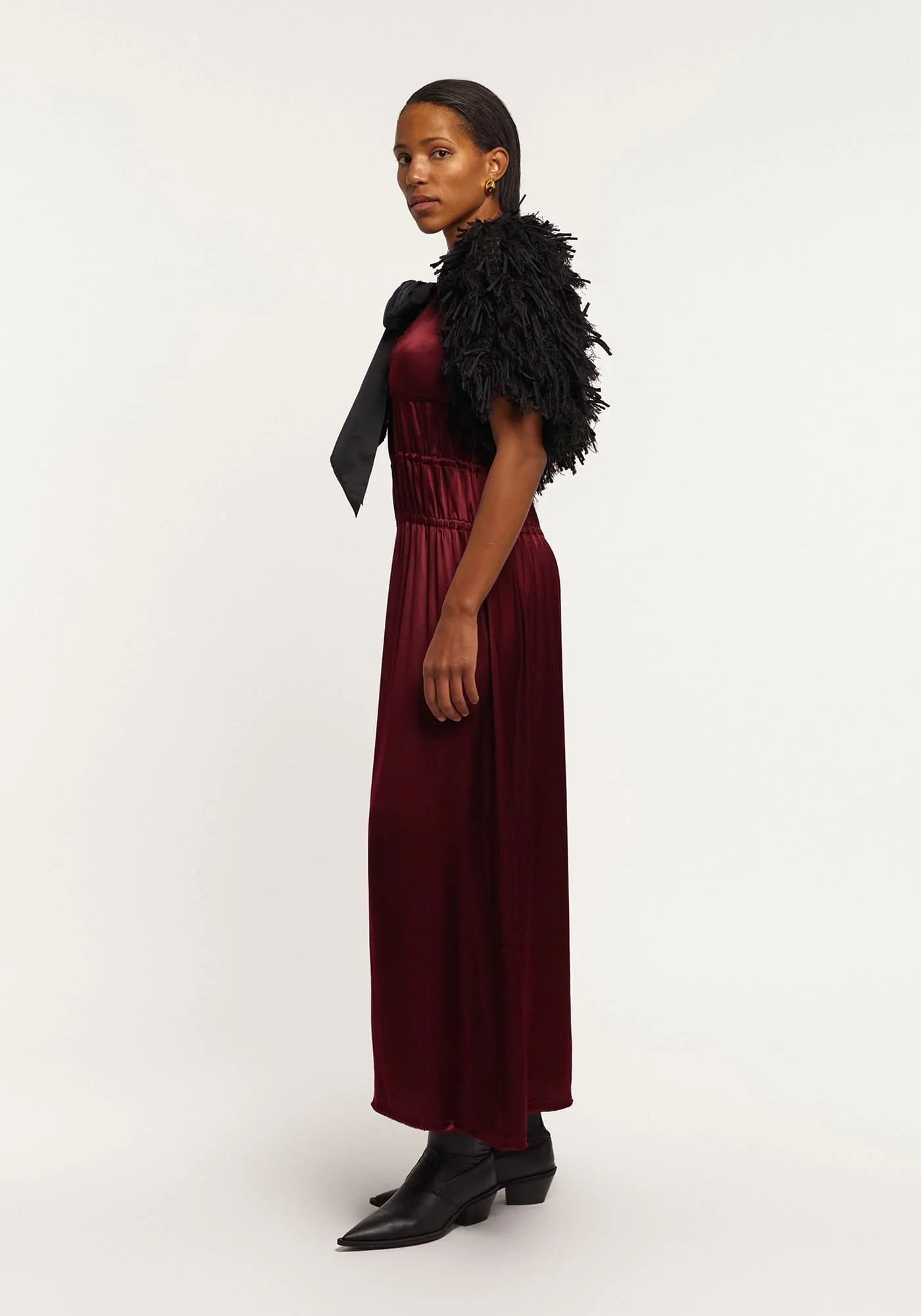 Hand crafted black knitted bolero-sleeves