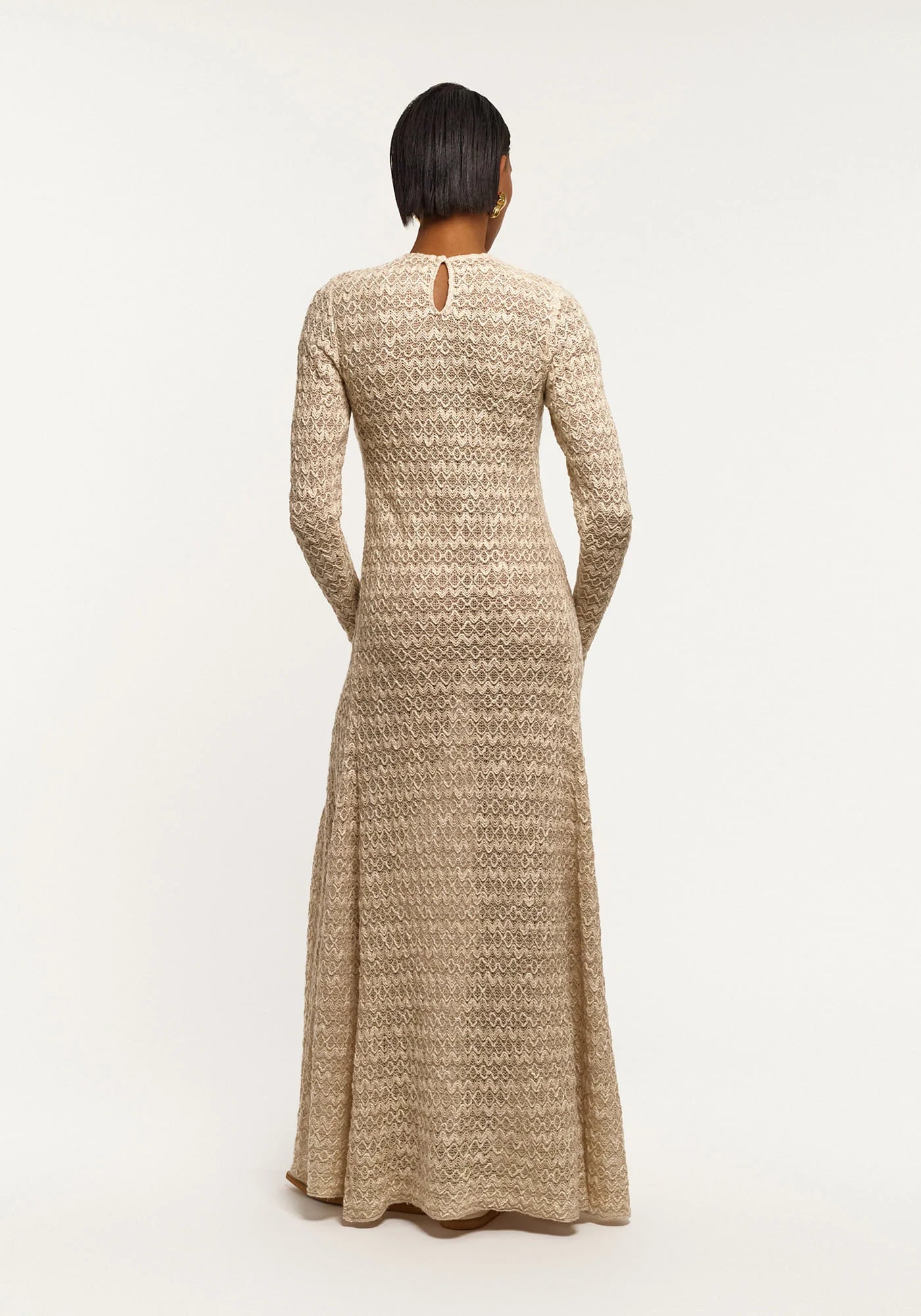 Linen lace maxi dress