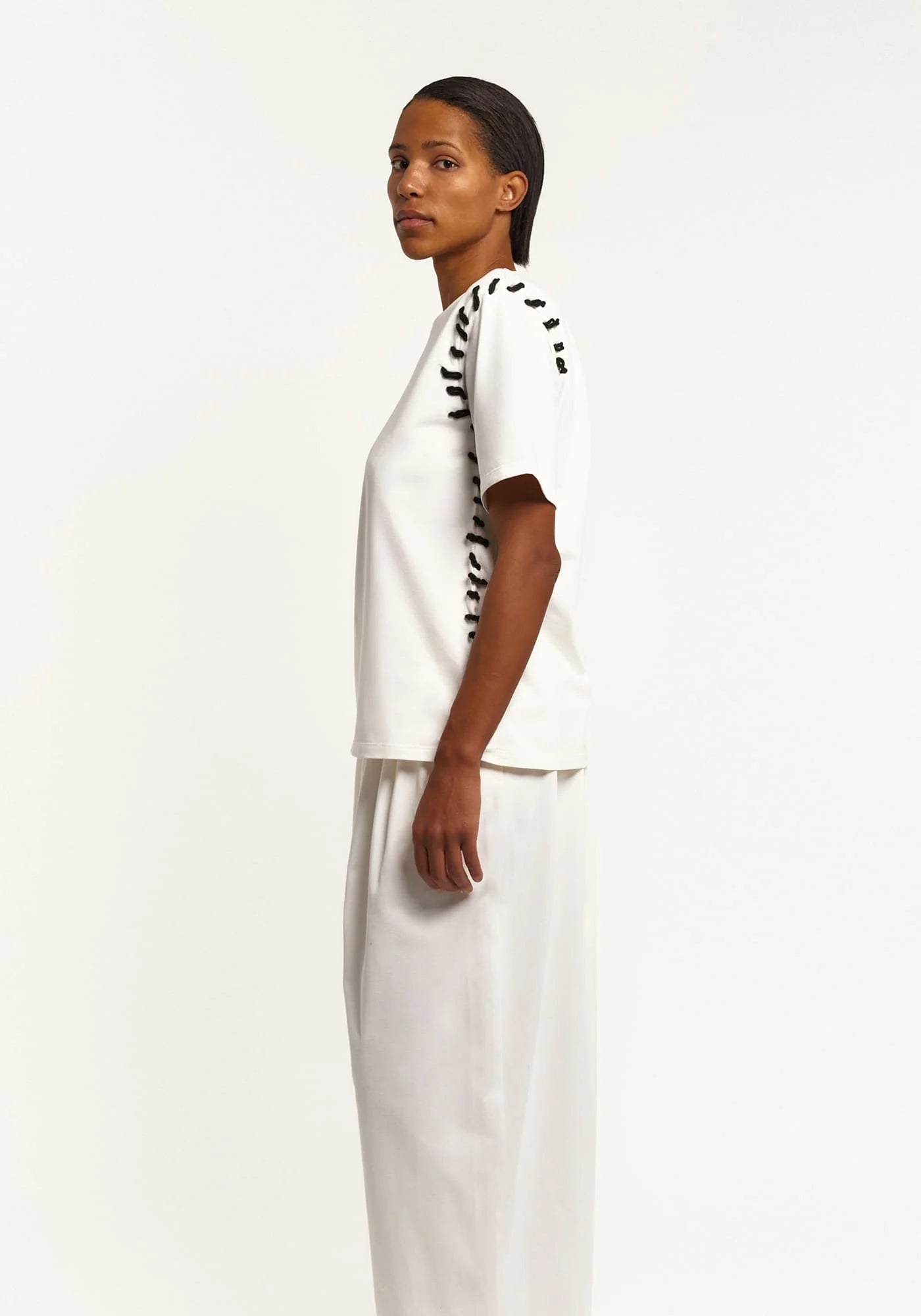 White t-shirt with seams