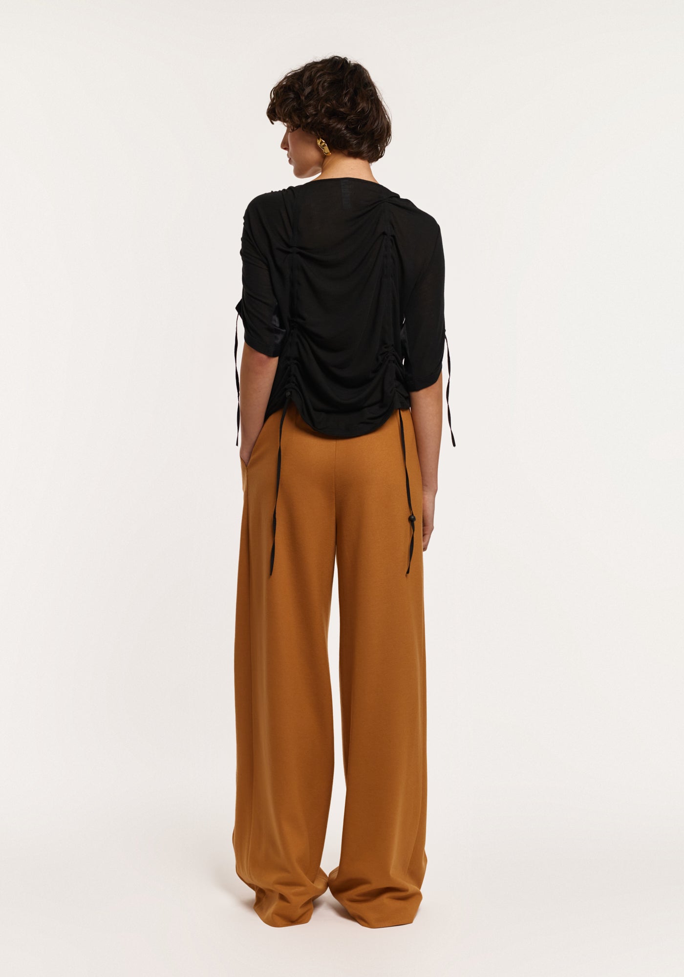 Wool ochre pants