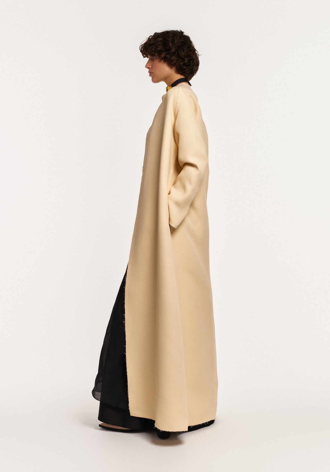 Silk trimmed coat