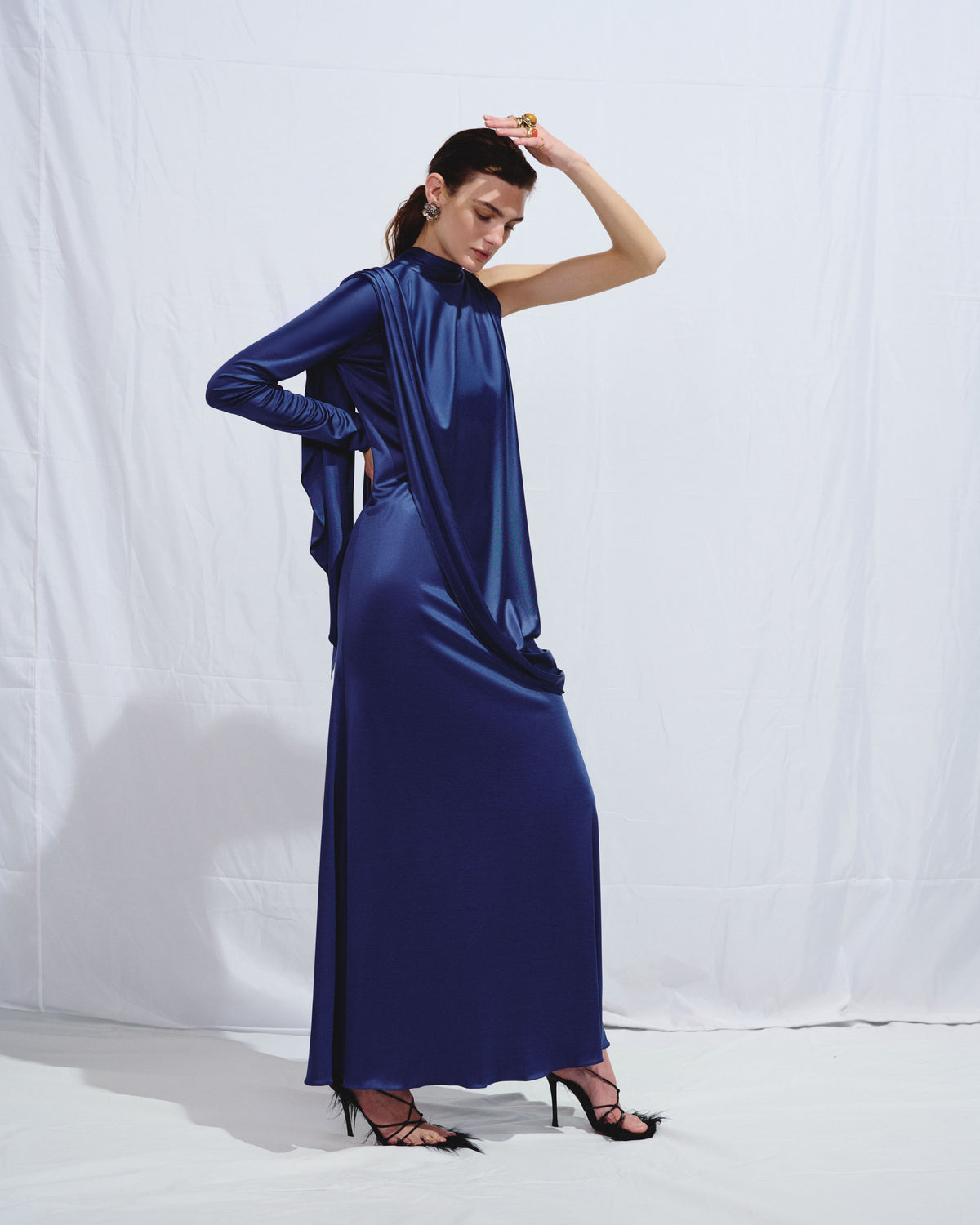 Cobalt jersey dress