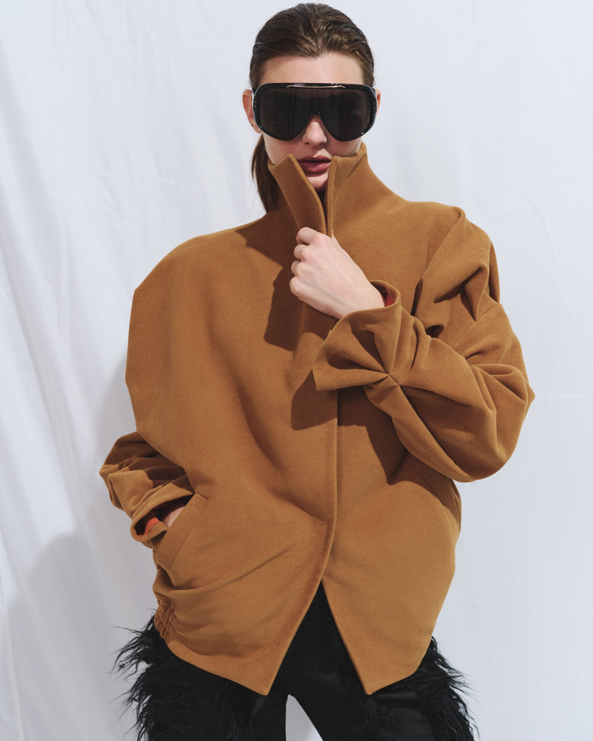 Camel bomber jacket