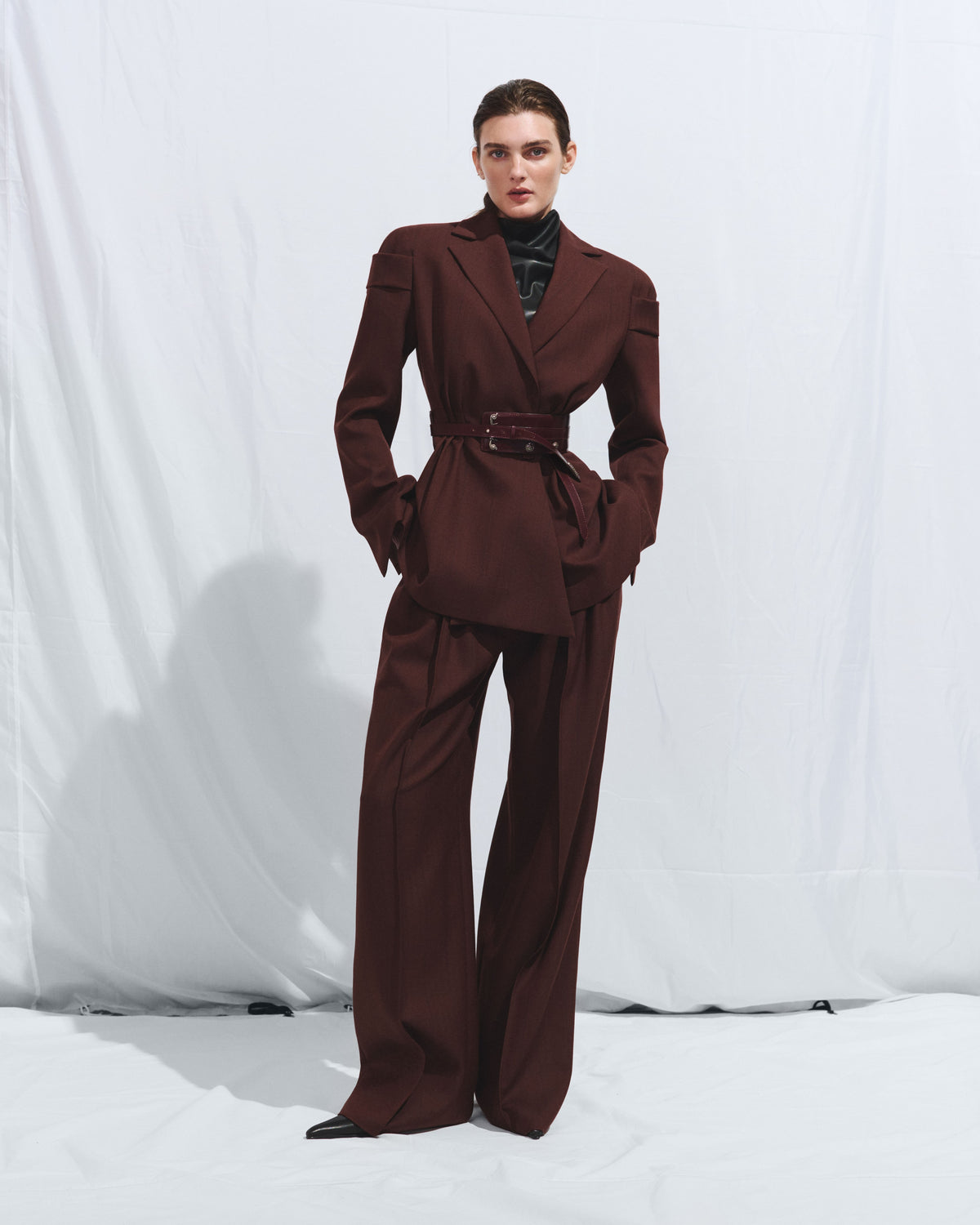 Mahogany slim-fit jacket